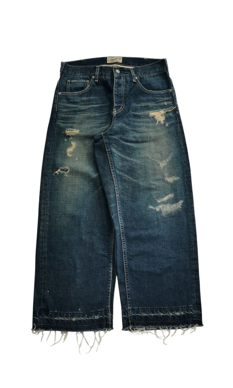 JNCO Jorts Baggy Pensee Japan Repaired Denim JNCO Size US 30 / EU 46 - 2 Thumbnail