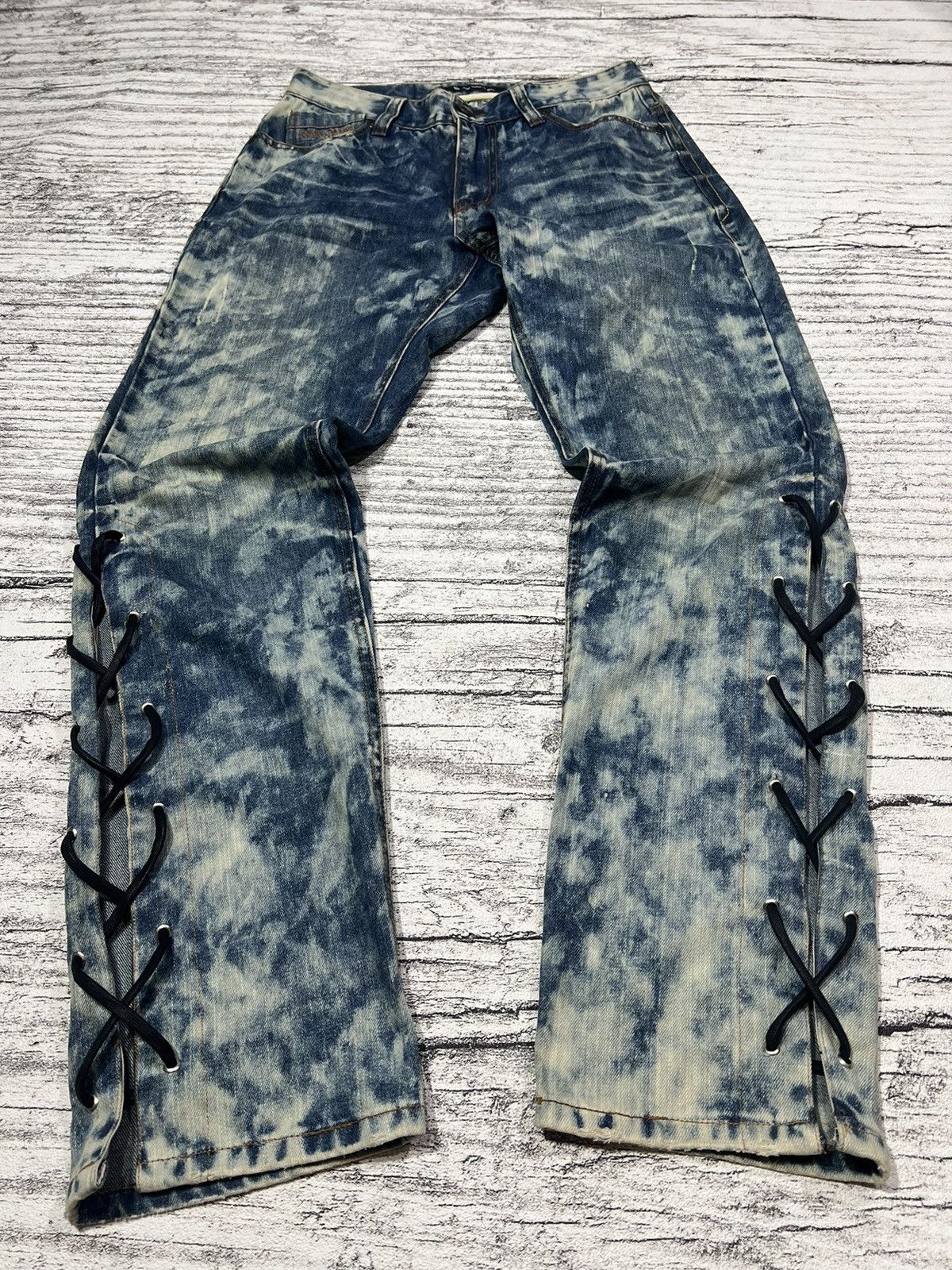 Number (N)ine 2000s Japanese Archival Hysteric Owens Lace Jeans y2k Igsix Size US 28 / EU 44 - 1 Thumbnail