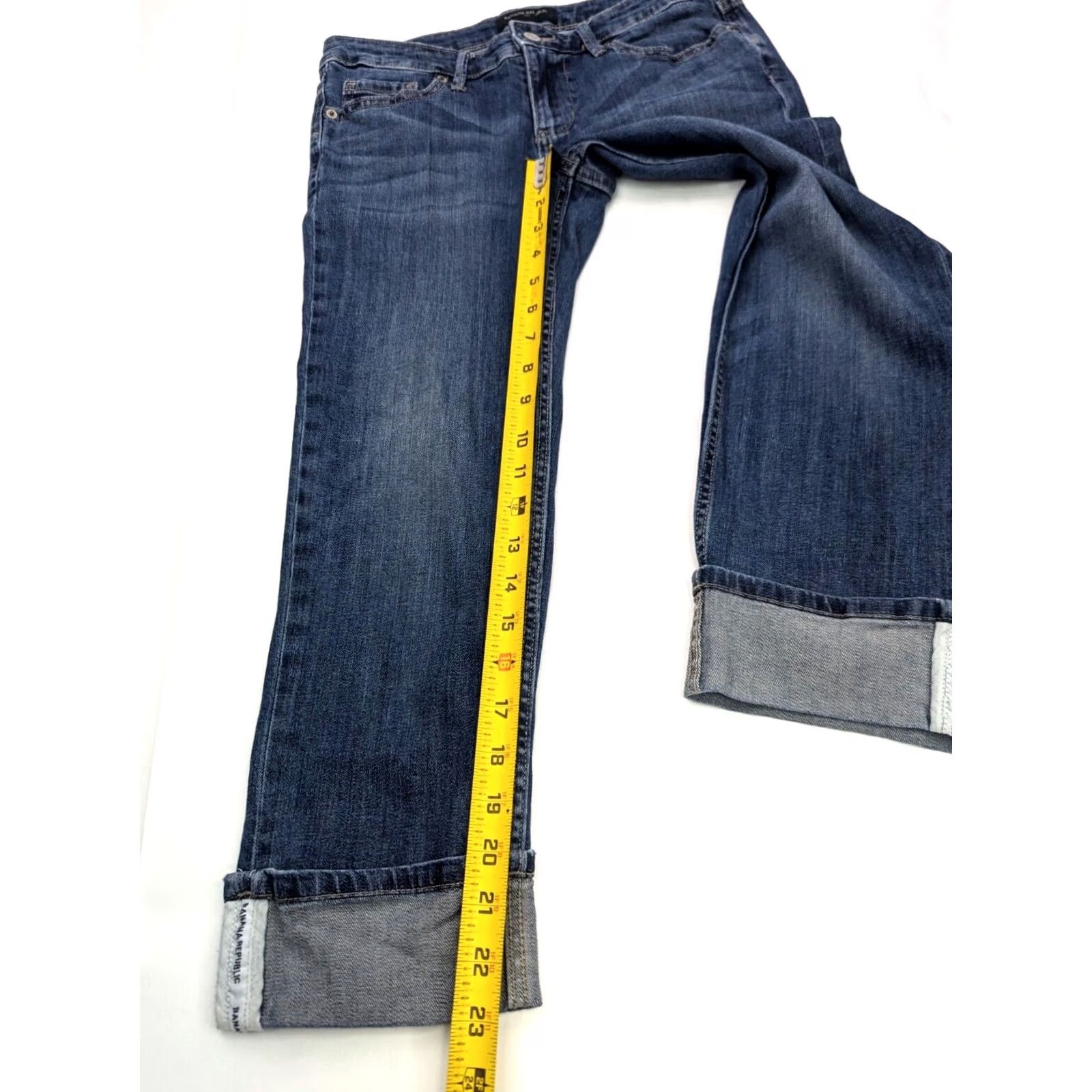Banana Republic Banana Republic Jeans Women 24/7 True 28x23 Crop Denim Capris Straight Leg Size 28" / US 6 / IT 42 - 4 Thumbnail