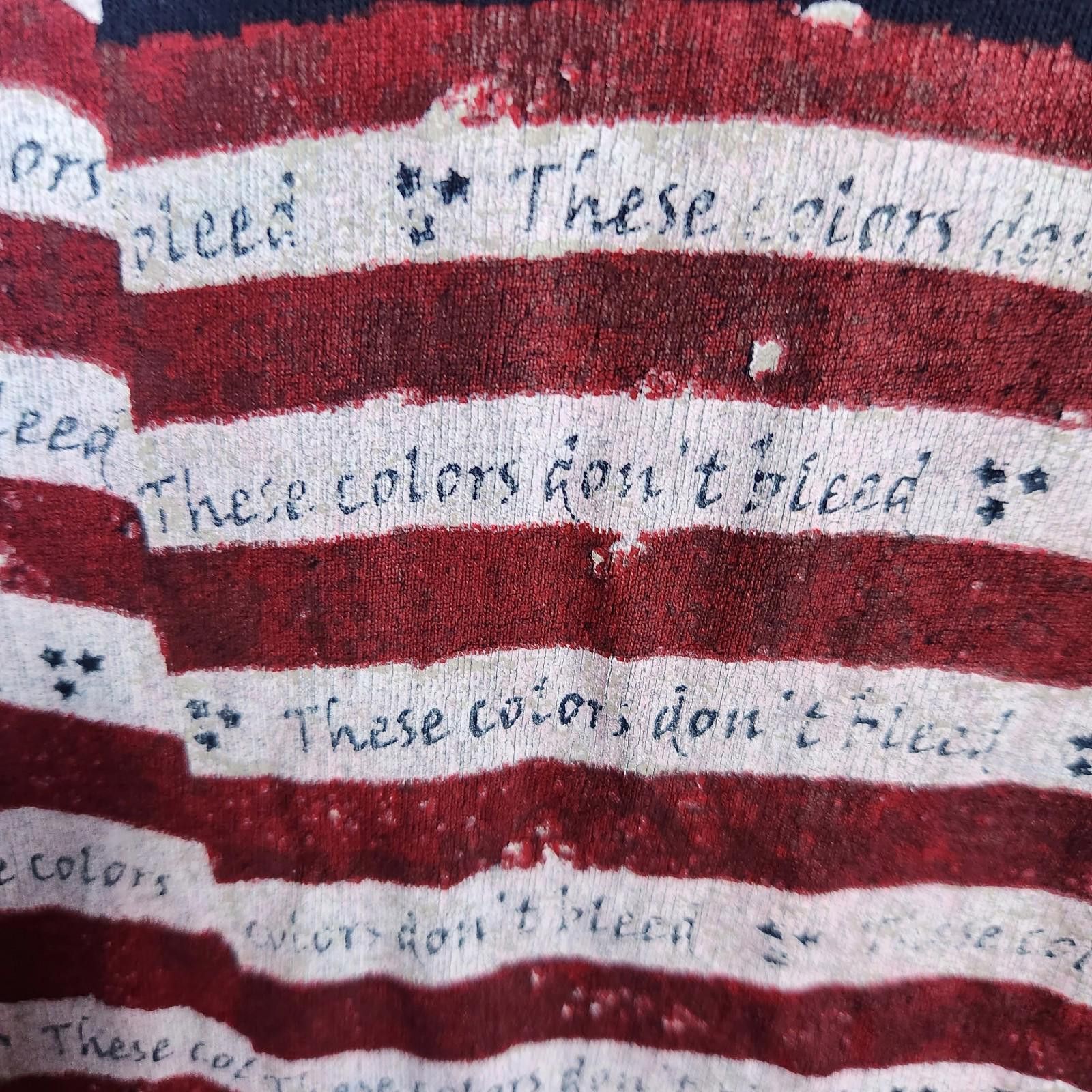 Designer Kingsize American Flag Tshirt Blue Size 2XL Tall Size US XXL / EU 58 / 5 - 3 Thumbnail