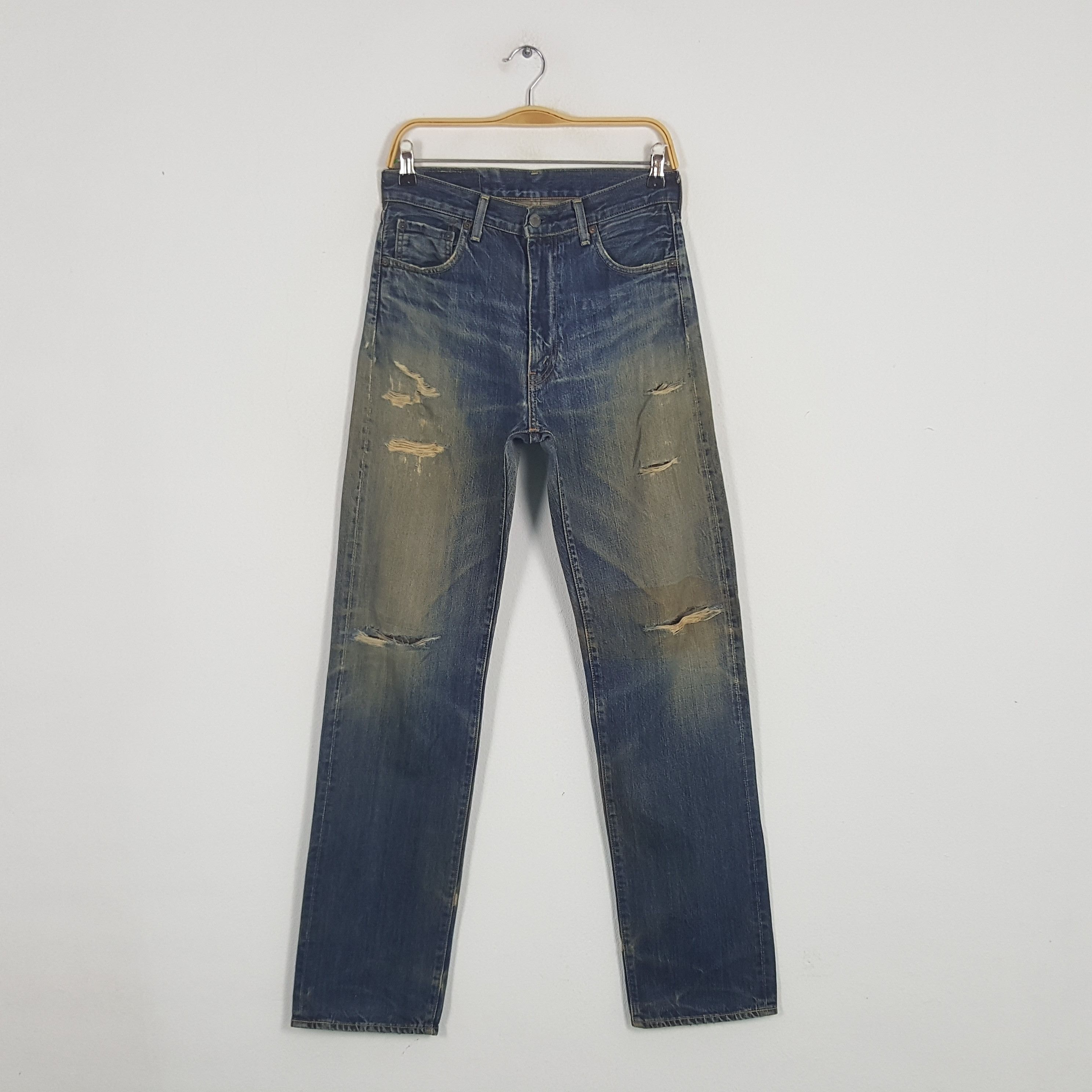 Levi's × Vintage Vintage Levi's 502 Selvedge American Distressed Denim Jeans Size US 28 / EU 44 - 1 Thumbnail