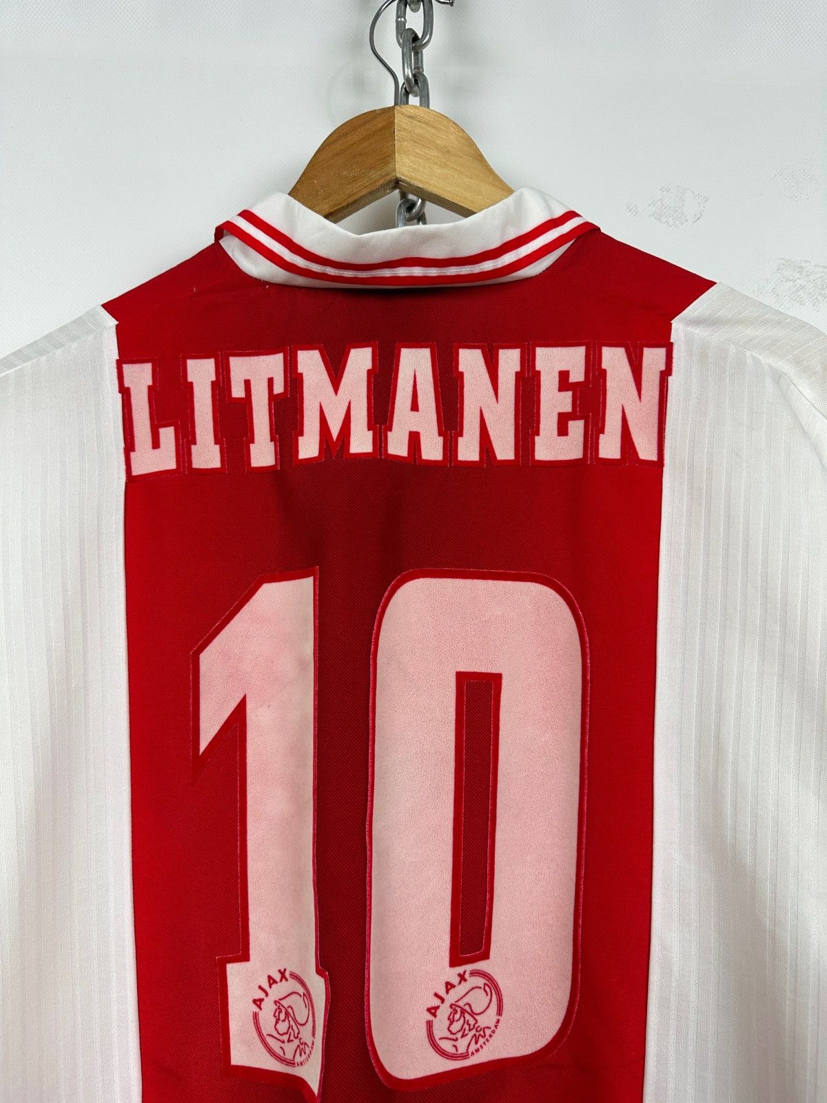 Umbro 1997 Umbro Ajax Amsterdam Litmanen #10 Vintage Soccer Jersey Size US XXL / EU 58 / 5 - 15 Thumbnail