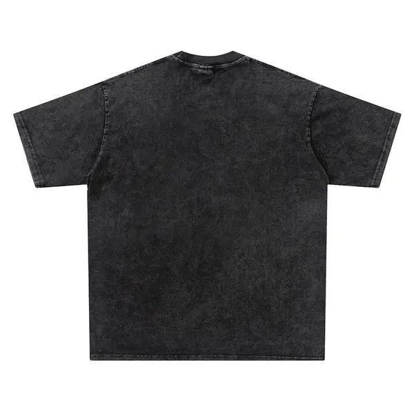 VIBE Streetwear Washed Black Human Face T Shirt y2k Size US M / EU 48-50 / 2 - 7 Thumbnail