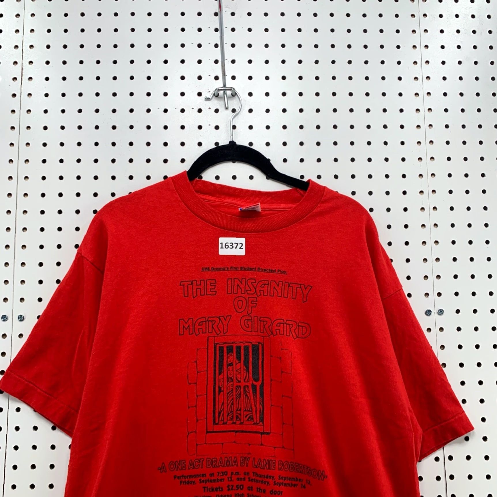 Fruit Of The Loom VINTAGE Fruit of the Loom T-Shirt Unisex Adults XL Red 90s School Play Stitch Possessed Devil Size US XL / EU 56 / 4 - 5 Thumbnail
