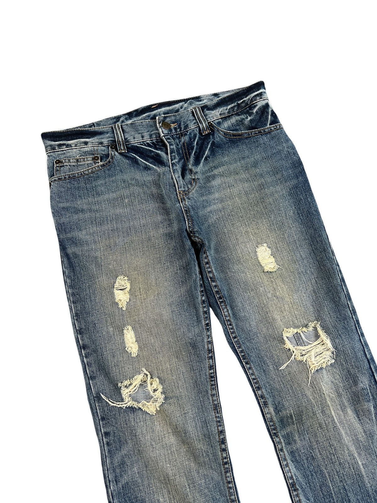 Japanese Brand × PPFM PPFM Shark Embroidery Distressed Jeans Size US 34 / EU 50 - 5 Thumbnail