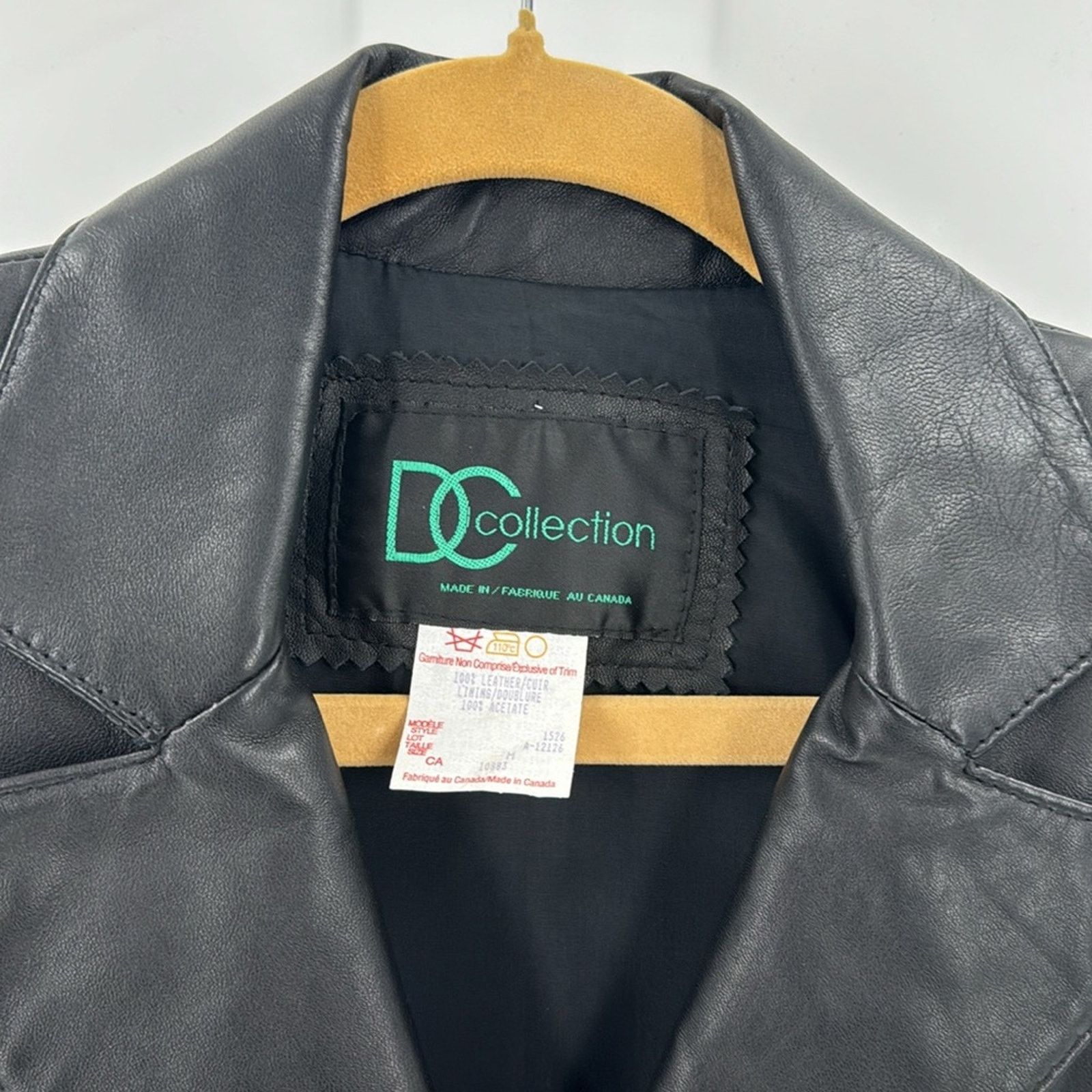 Vintage Vintage DC Collection black leather jacket unisex size M Size US M / EU 48-50 / 2 - 5 Thumbnail