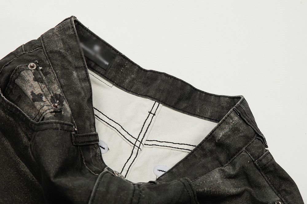 Vintage Men's Heavy-Duty Loose-Fit Distressed Dirty Denim Jeans Size US 32 / EU 48 - 4 Thumbnail
