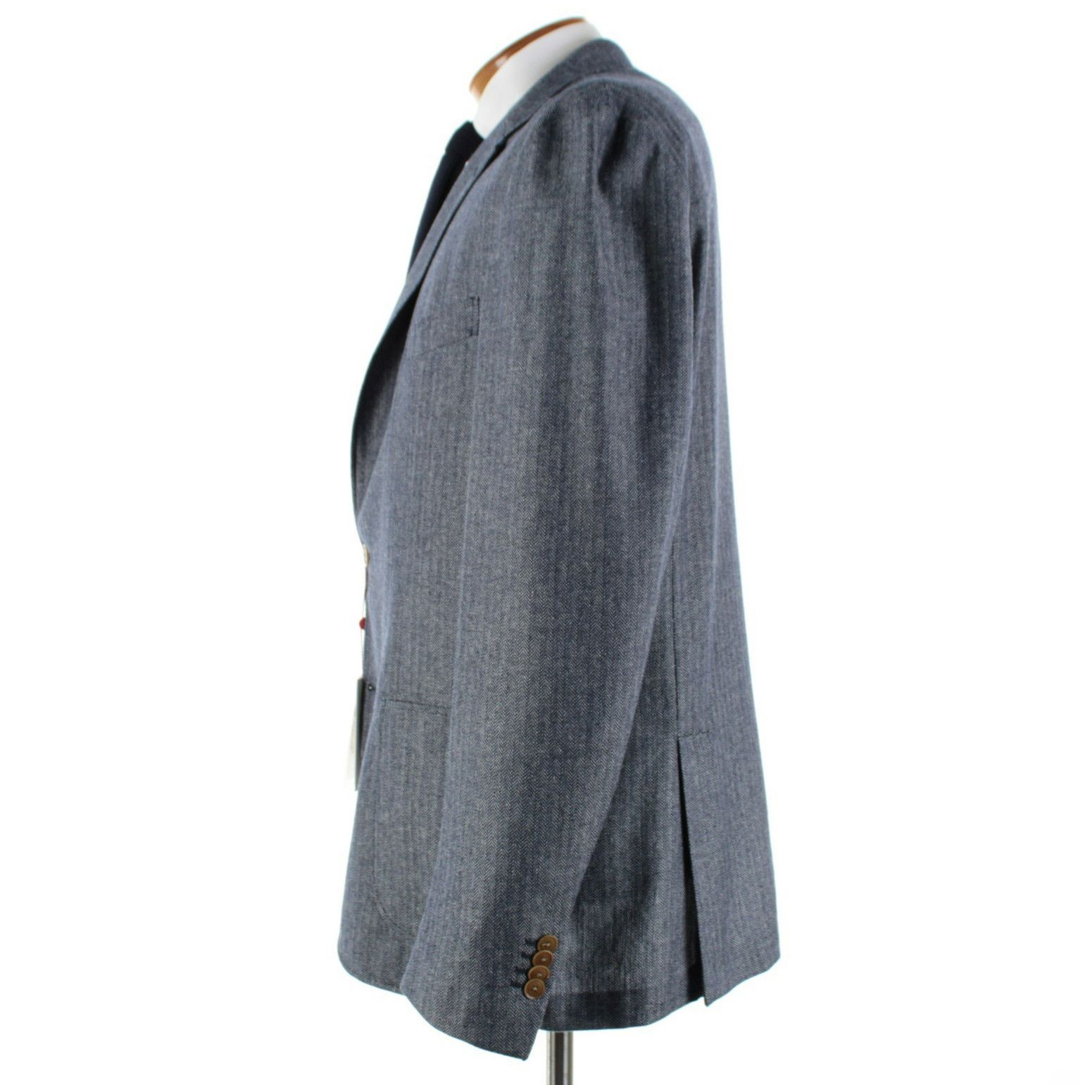 Luciano Barbera Luciano Barbera Sport Coat Size 46 US in Blue Size 46R - 4 Thumbnail