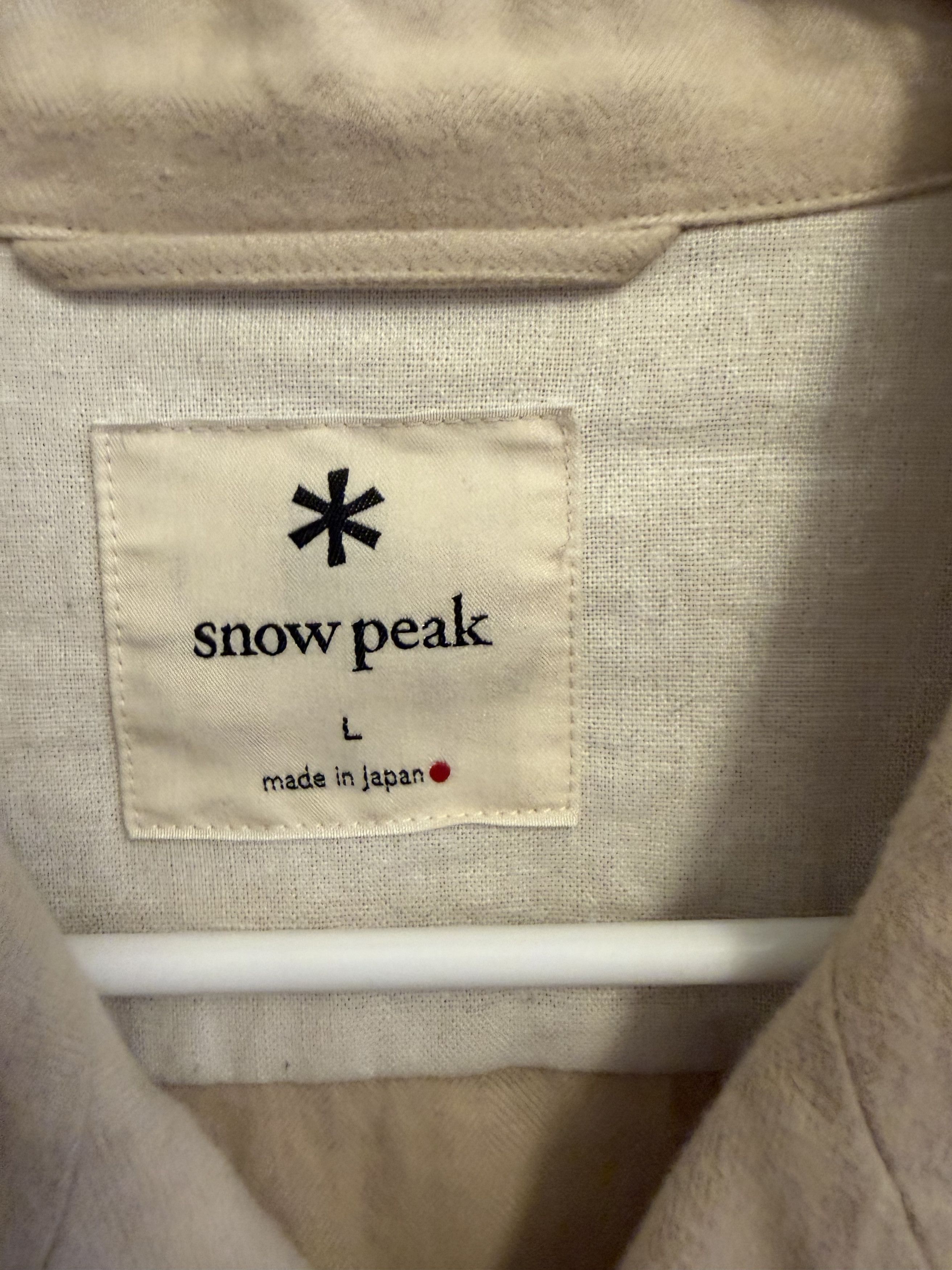 Snow Peak Snow Peak Organic Cotton Suede Ecru Button Up, Size L Size US L / EU 52-54 / 3 - 4 Thumbnail