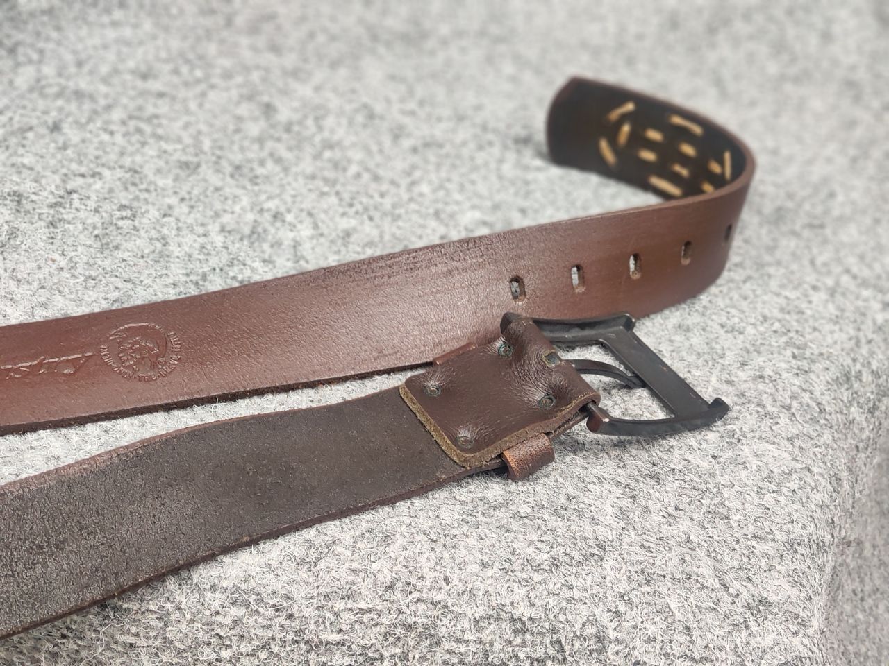 Diesel Diesel Industry Vintage Dark Brown Logo Mens Belt Y2K Style Size ONE SIZE - 9 Thumbnail