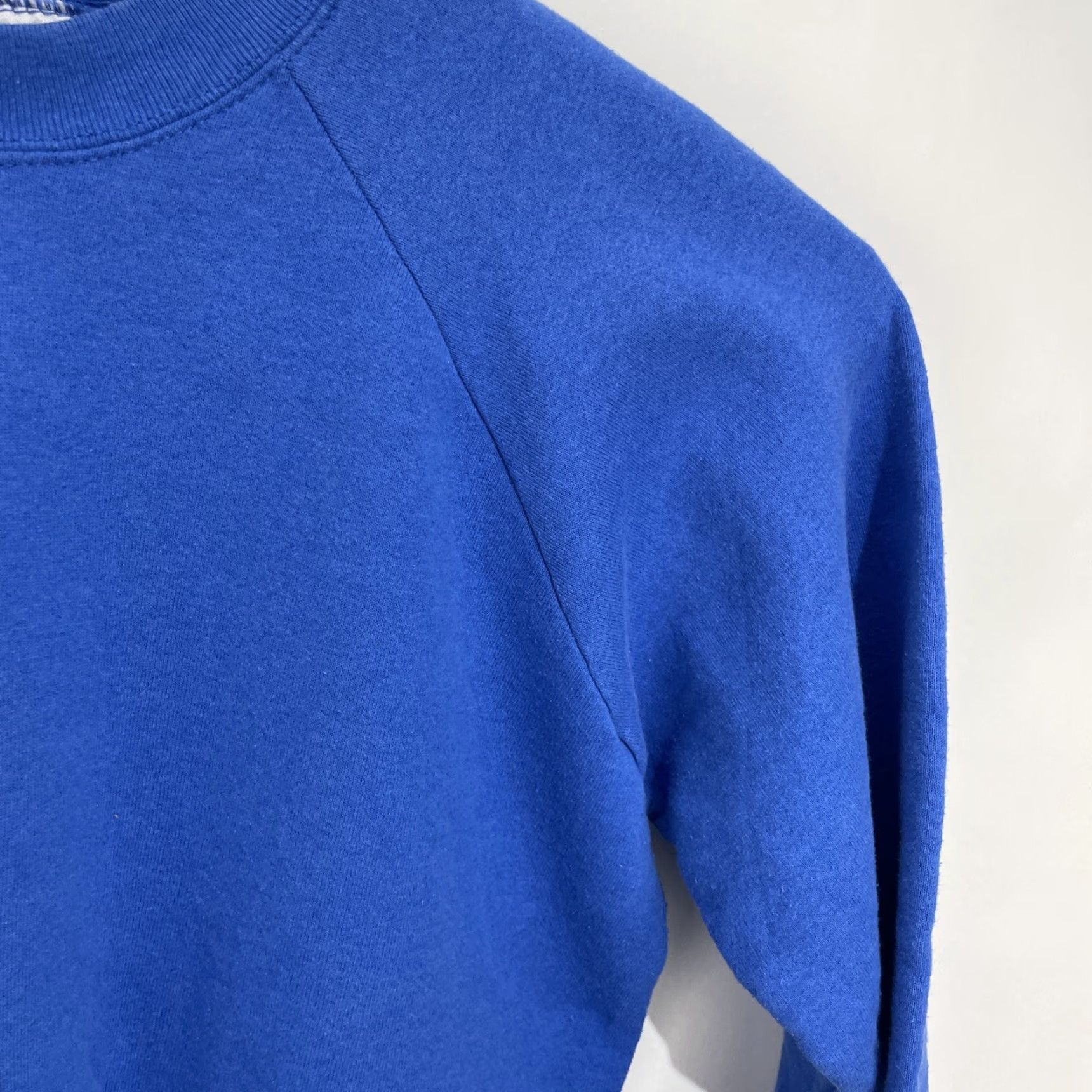 Fruit Of The Loom VINTAGE Fruit of the Loom Sweatshirt Crewneck Blue XL Men Pullover Fleece Heavyweight 90s 80s Blank Size US XL / EU 56 / 4 - 5 Thumbnail