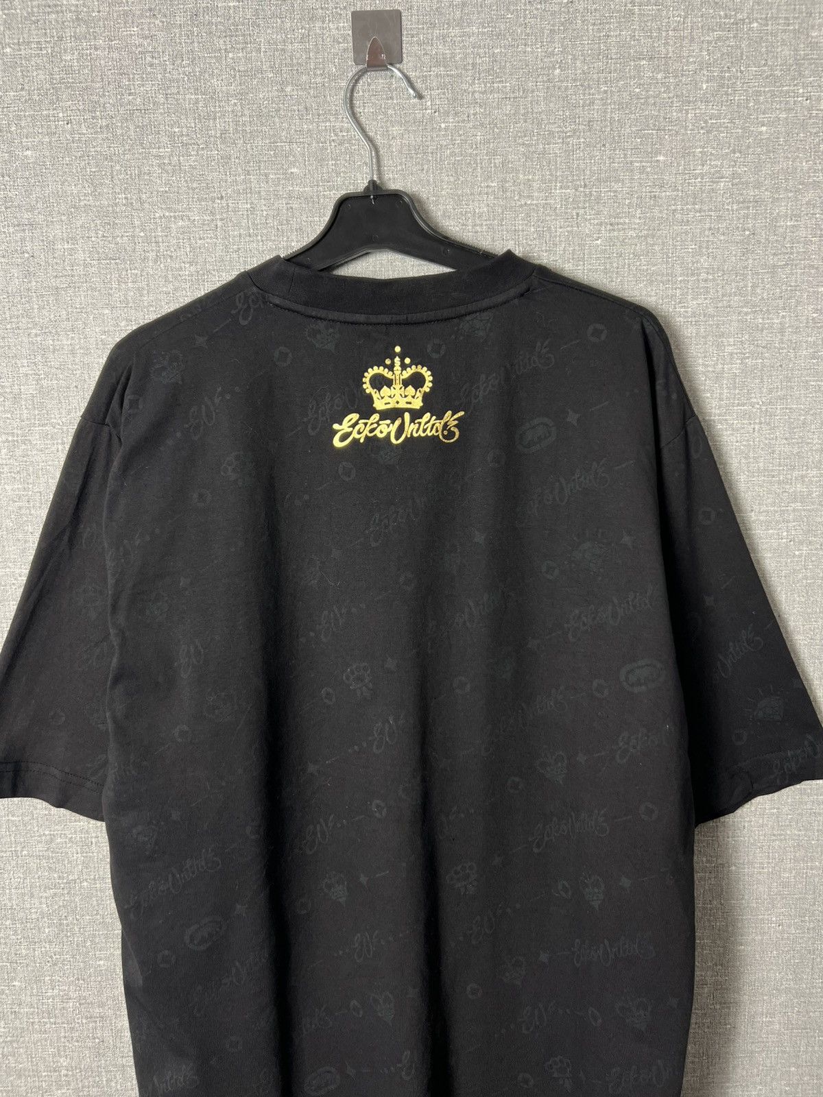 Christian Audigier Ecko Unltd Black Graphic Logo Monogram All Over Print Tee Size US XL / EU 56 / 4 - 7 Thumbnail