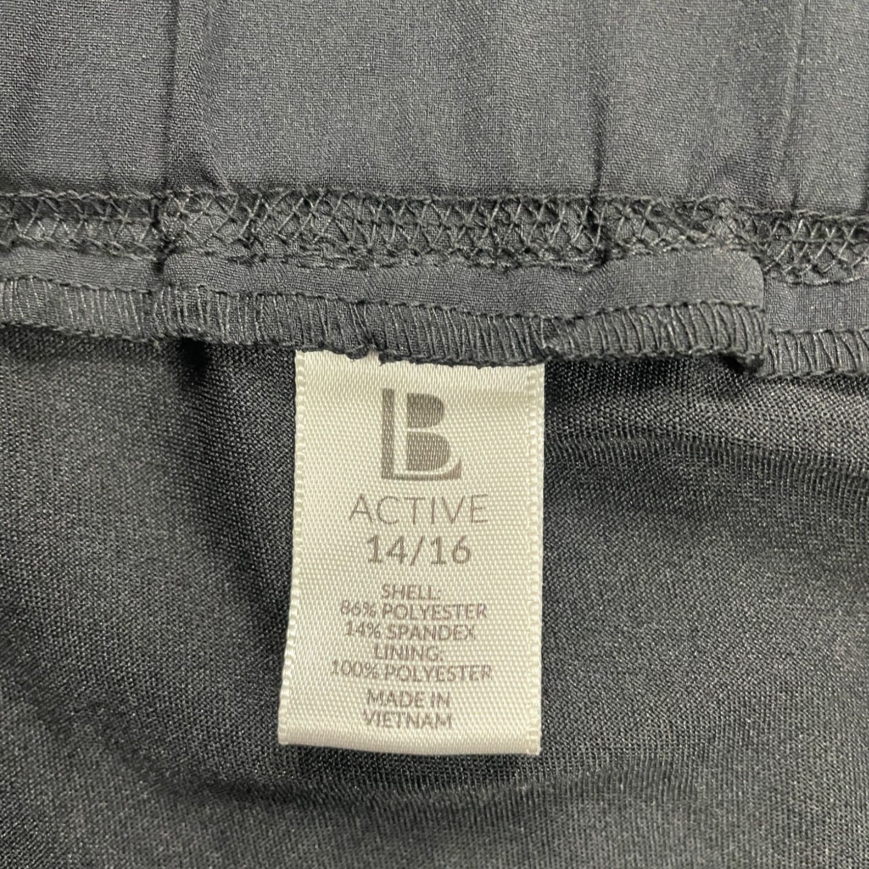 Vintage B Active Shorts Women 14/16 Black White Elastic Athletic Athleisure Running 36x6 Size 36" / US 14 / IT 50 - 6 Thumbnail
