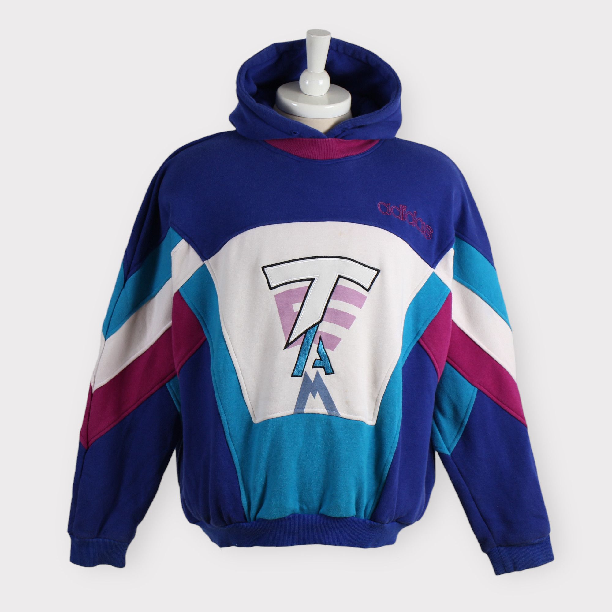 Adidas Vintage 90's Color Block Full Zip Track Jacket Black