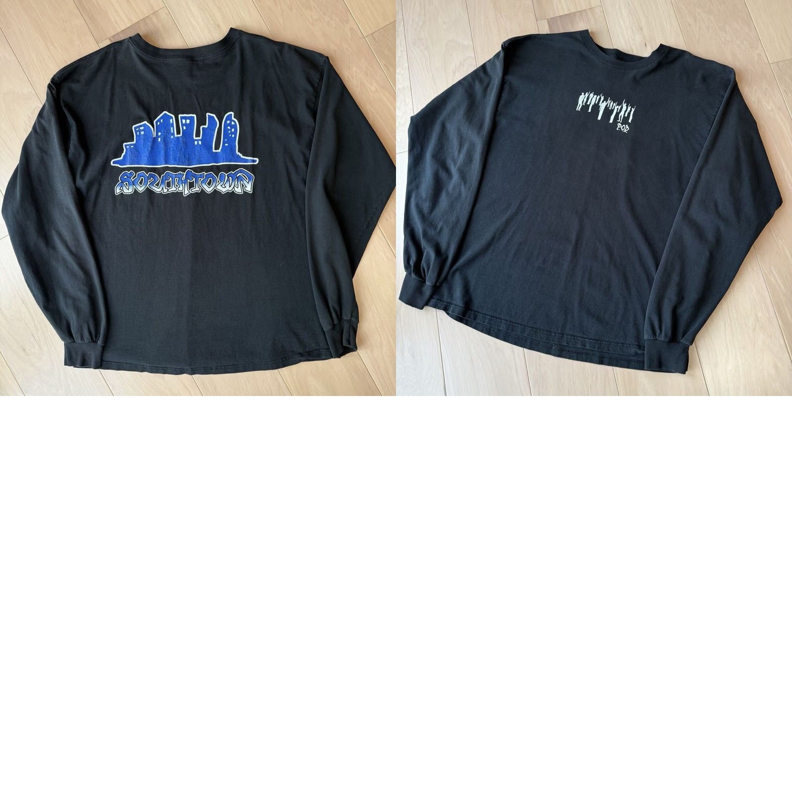 Vintage VINTAGE POD Southtown Shirt 2XL Black Long Sleeve 90s Rock Punk Skater Crew Neck Men's Shirt Size US XXL / EU 58 / 5 - 8 Thumbnail