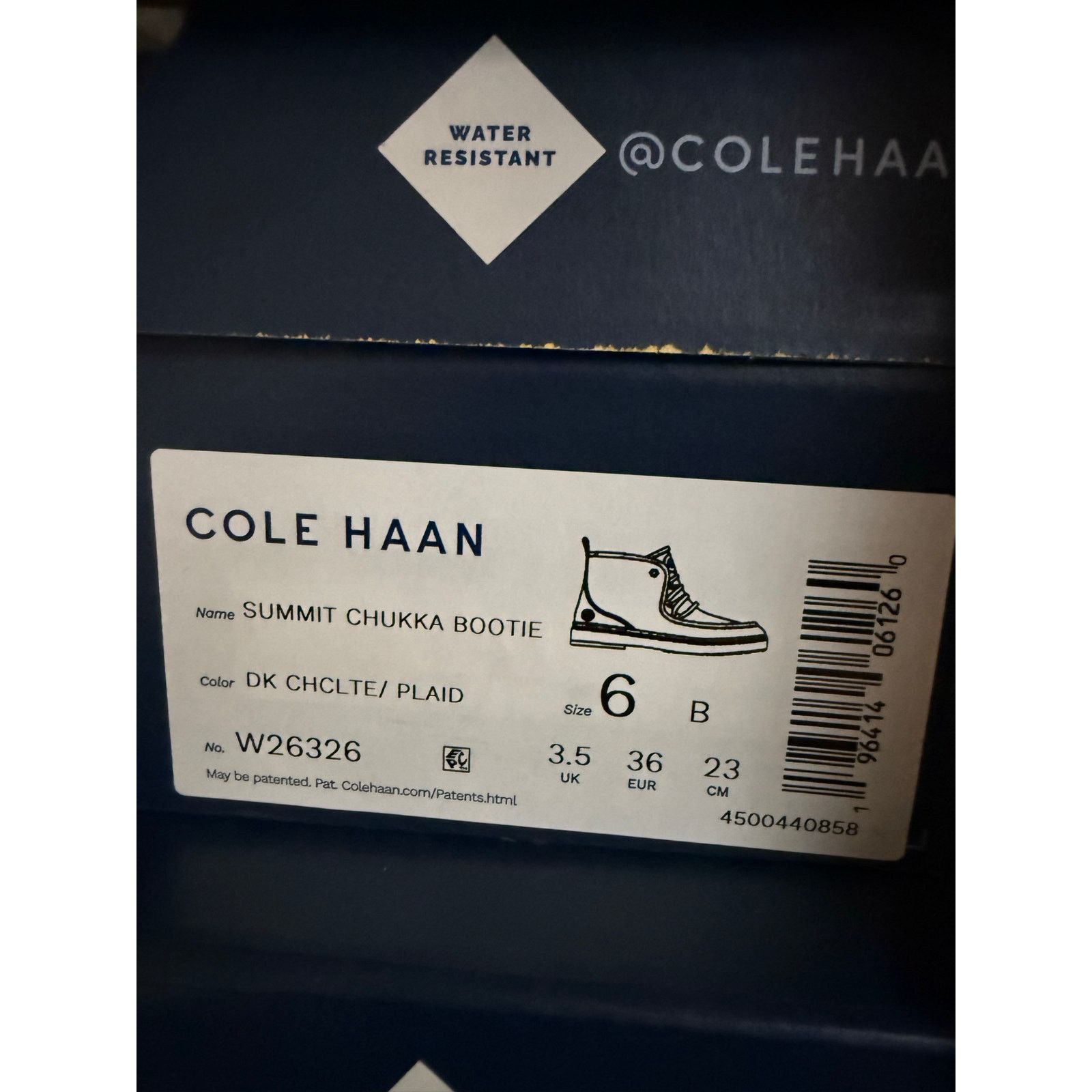 Cole Haan COLE HAAN WOMEN'S 6 DARK CHOCOLATE PLAID SUMMIT CHUKKA BOOT Size US 6 / IT 36 - 8 Thumbnail