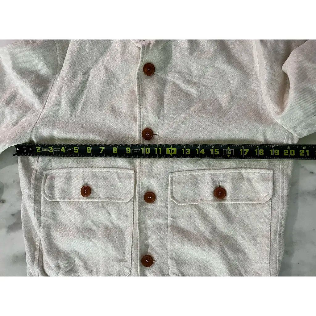 Brunello Cucinelli Brunello Cucinelli Ivory Bomber Jacket Linen Blend IT50 Size US M / EU 48-50 / 2 - 9 Thumbnail