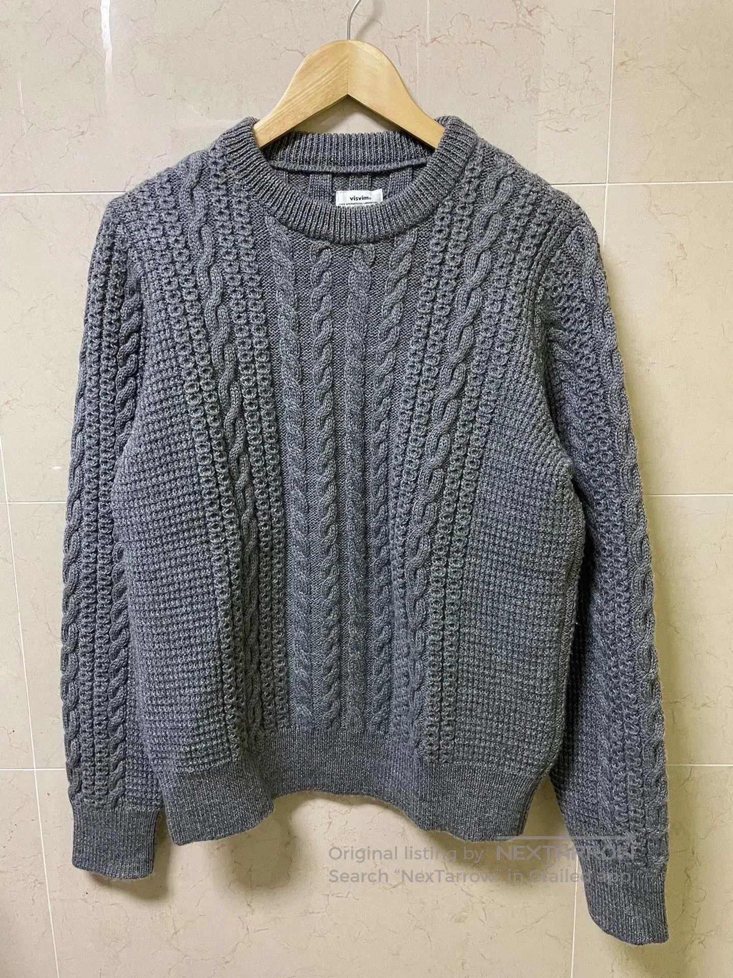 Visvim visvim fisherman cable knit sweater grey. Size US M / EU 48-50 / 2 - 2 Thumbnail