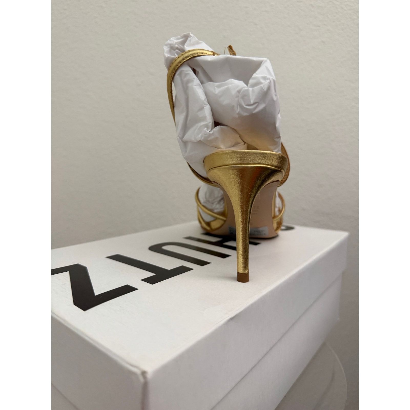 SCHUTZ Schutz Leather Adjustable Caged Sandals Octavia gold Sz 8 Size US 8 / IT 38 - 5 Thumbnail