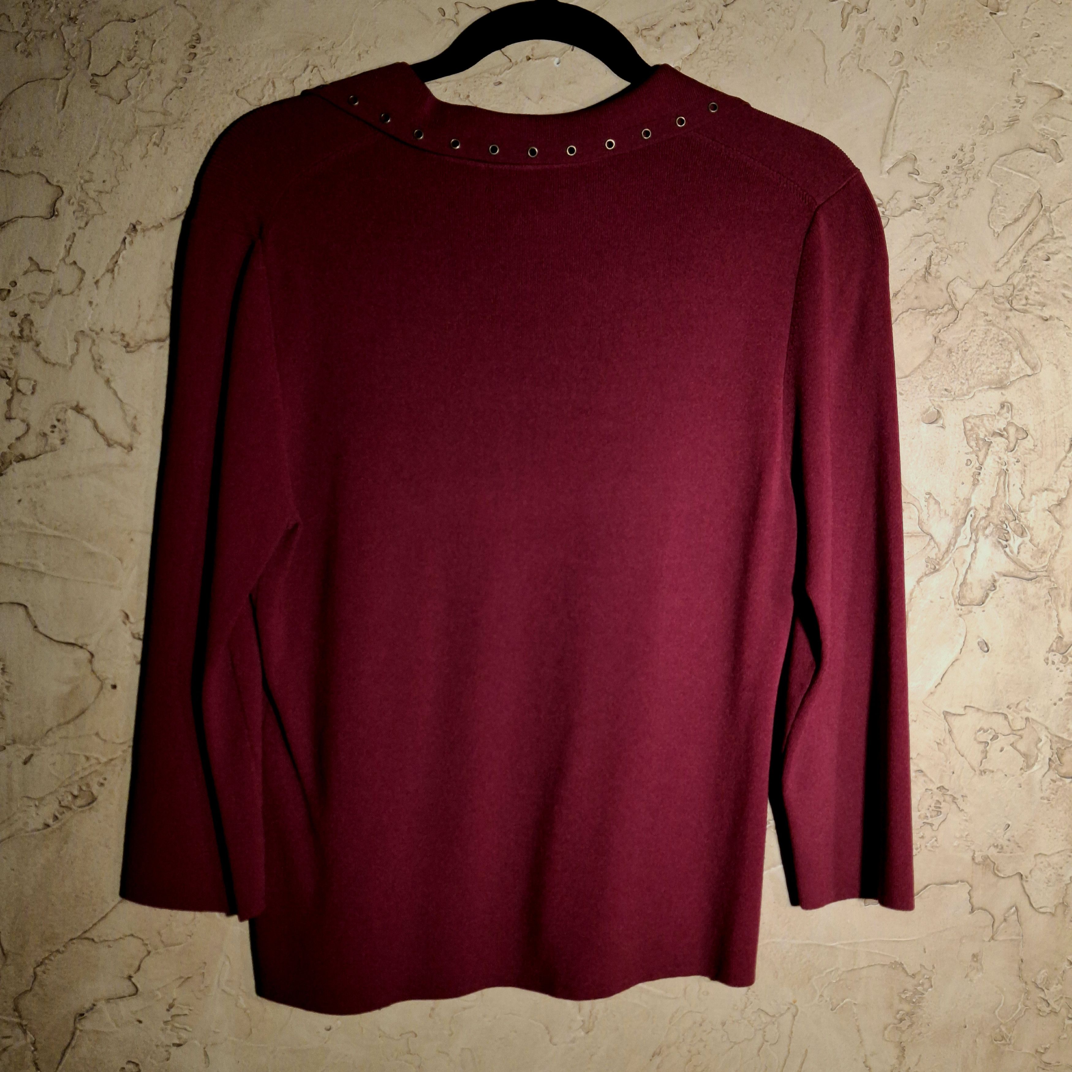 Other cable and gauge burgundy knit top Size L / US 10 / IT 46 - 2 Thumbnail
