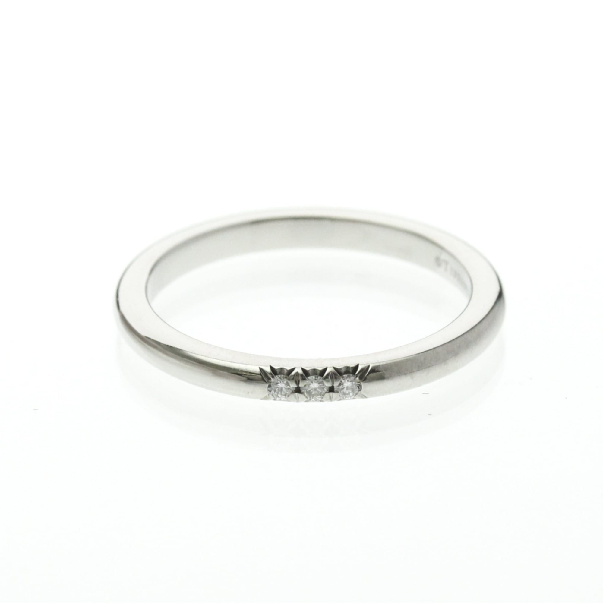 Tiffany & Co. Tiffany Forever Wedding 3P Diamond Platinum Fashion Diamond Band Ring Silver Size ONE SIZE - 1 Thumbnail
