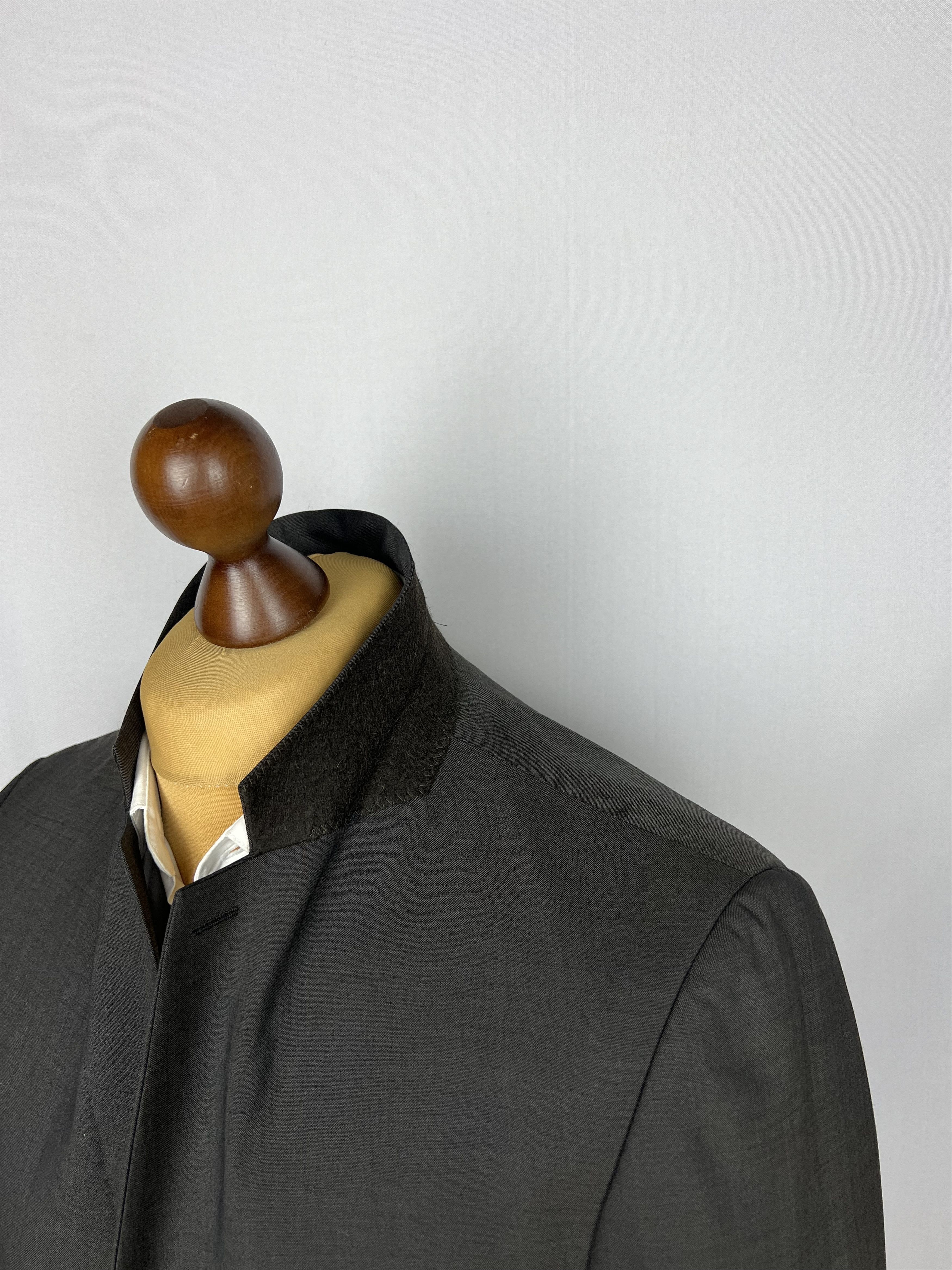 Strellson Solid Gray-Brown Wool Classic Slim-Fit 2 Piece Long Suit Size 40L - 7 Thumbnail