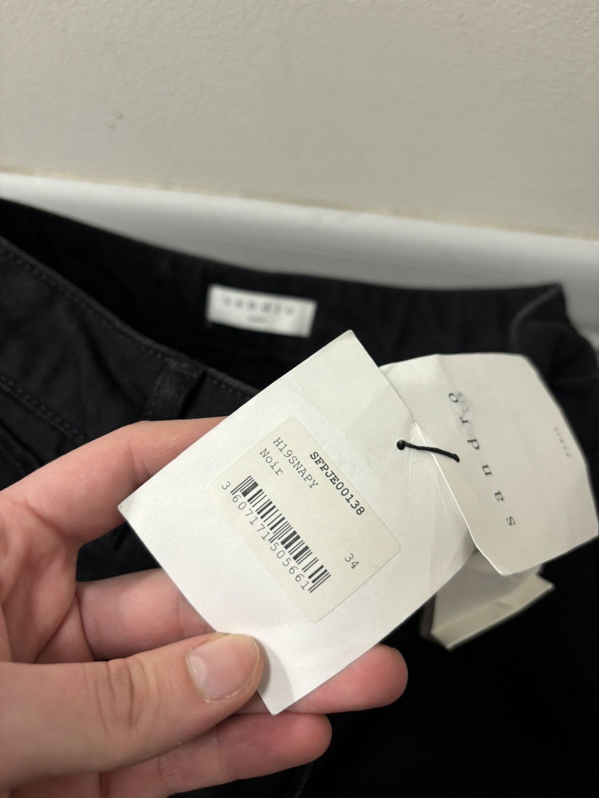 Sandro Sandro NWT Women’s Snapy Snap High-Rise Black Flared Jeans Size 26" / US 2 / IT 38 - 12 Thumbnail