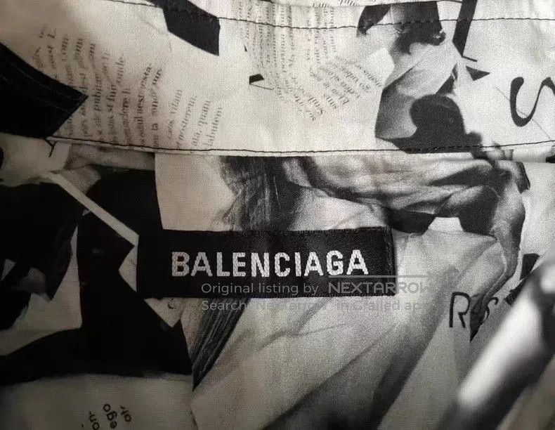 Balenciaga Balenciaga Magazine Print Shirt. Size US S / EU 44-46 / 1 - 8 Thumbnail