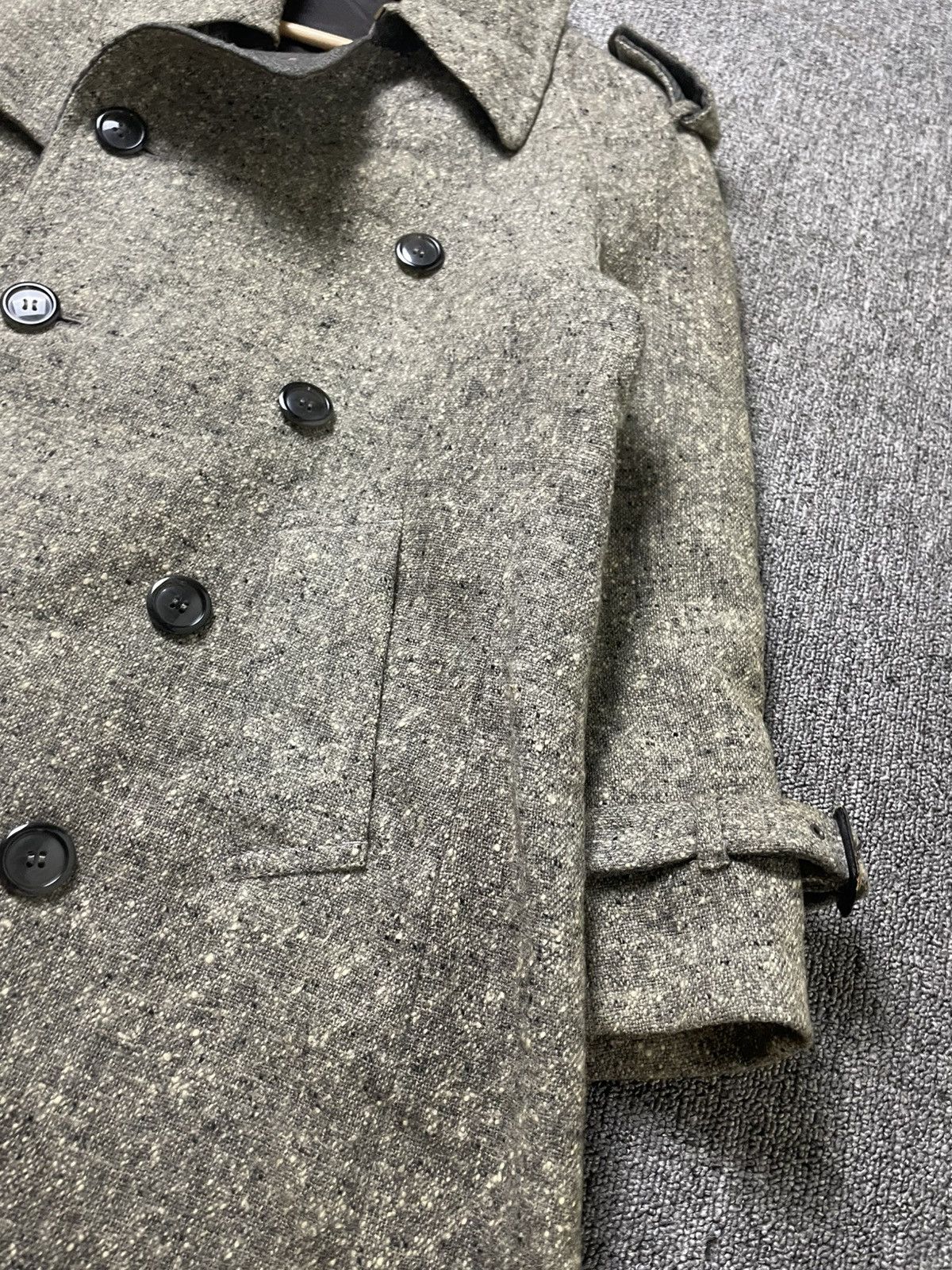 Japanese Brand Vintage D’Urban Double Breasted Wool Trench Coat (180) Size US XXS / EU 40 - 4 Thumbnail