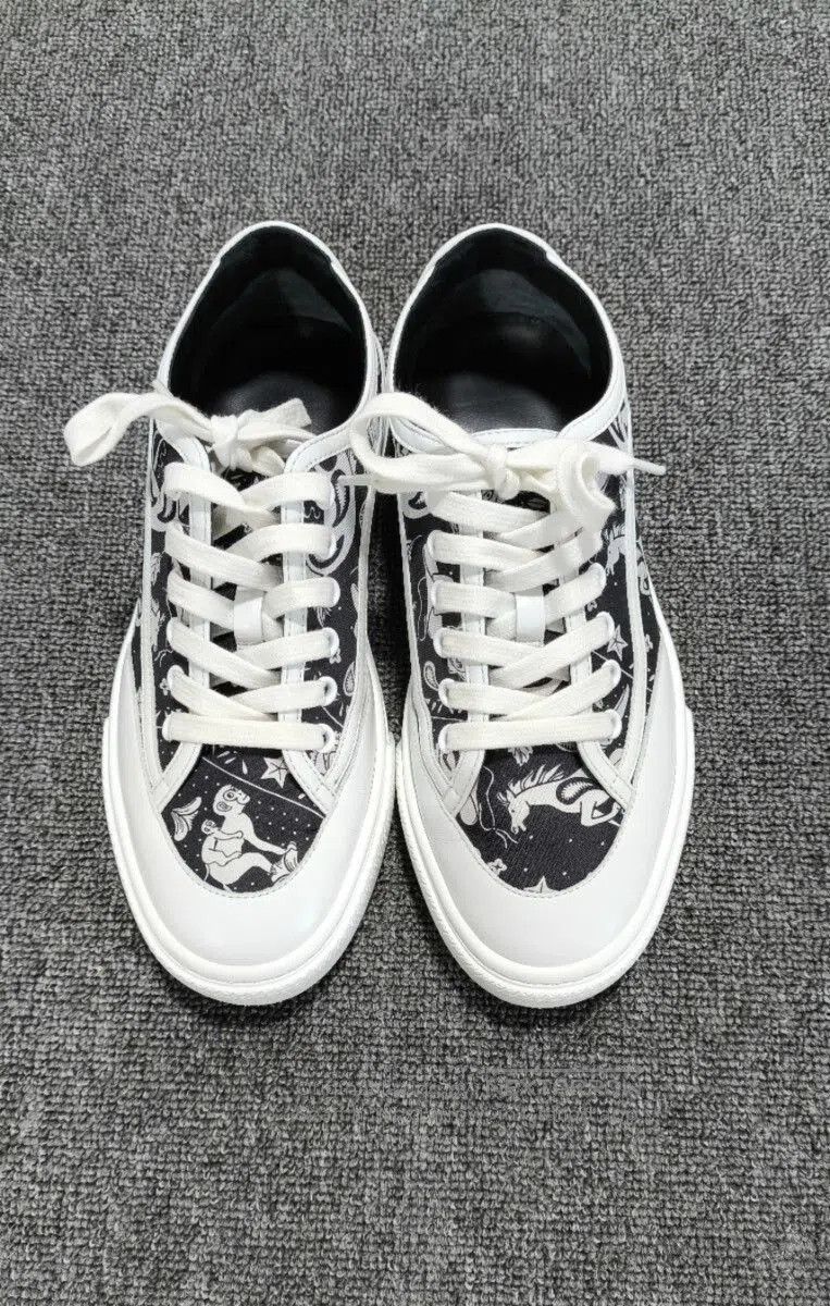 Hermes Hermes Get Black White Printed Sneakers. Size US 5 / IT 35 - 4 Thumbnail