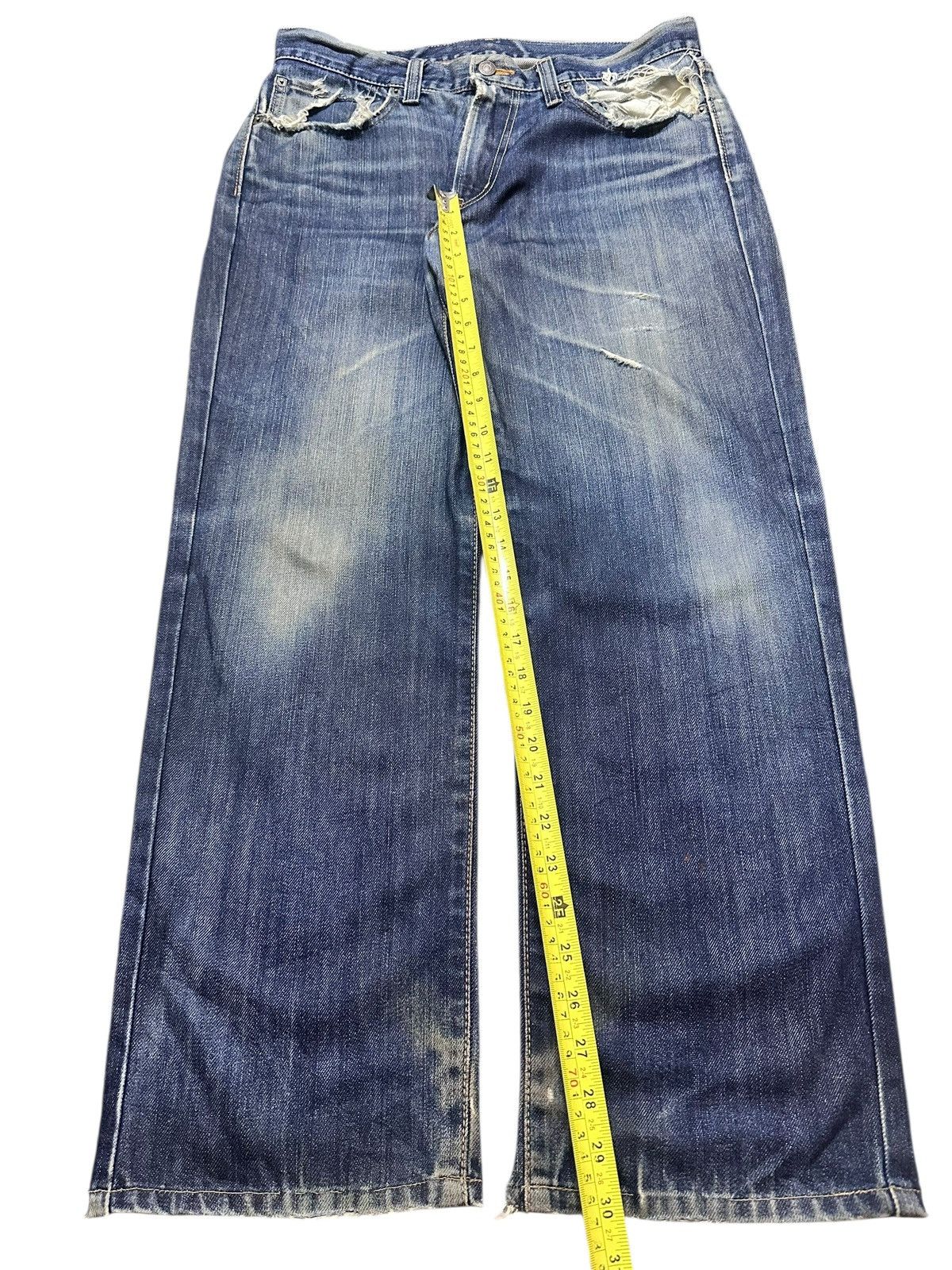 Edwin Vintage Distressed Edwin 403 Faded Wash Loose Baggy Style Size US 33 - 14 Thumbnail