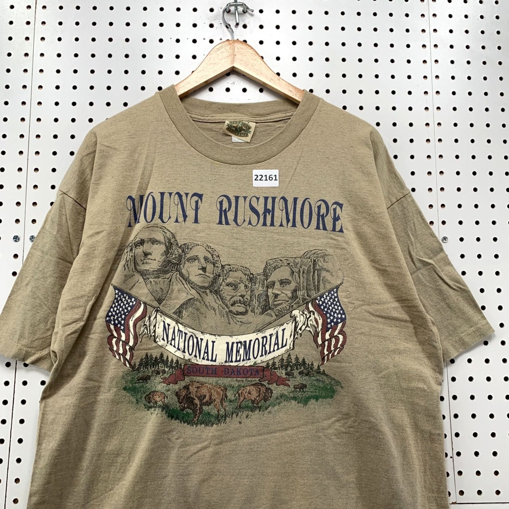 Vintage VINTAGE 90s Shirt Brown Mount Rushmore USA Made Adult XL Mens Size US XL / EU 56 / 4 - 2 Thumbnail