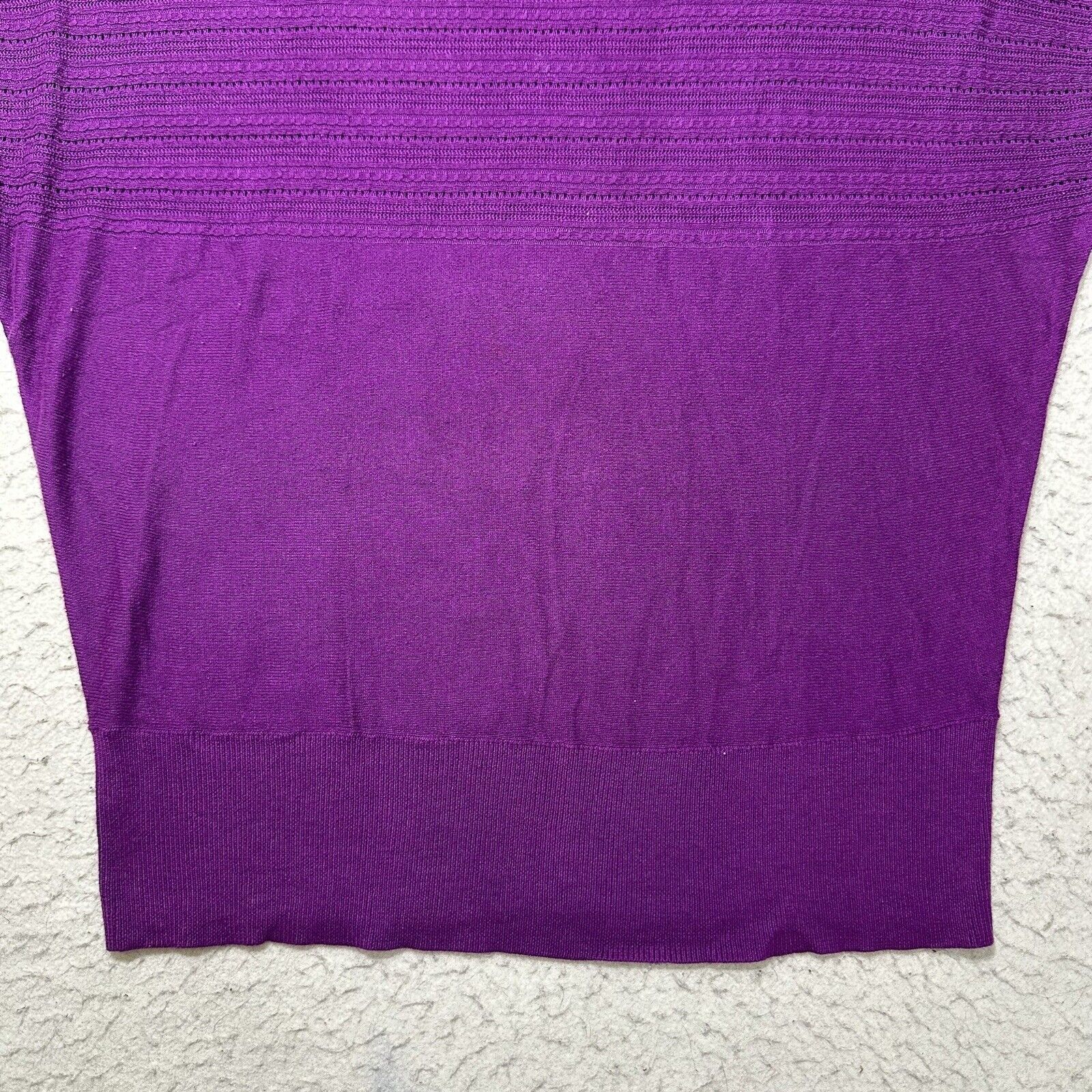 Worthington Worthington XL Knit Top Short Sleeve Purple Sweater Shirt Size XL / US 12-14 / IT 48-50 - 7 Thumbnail
