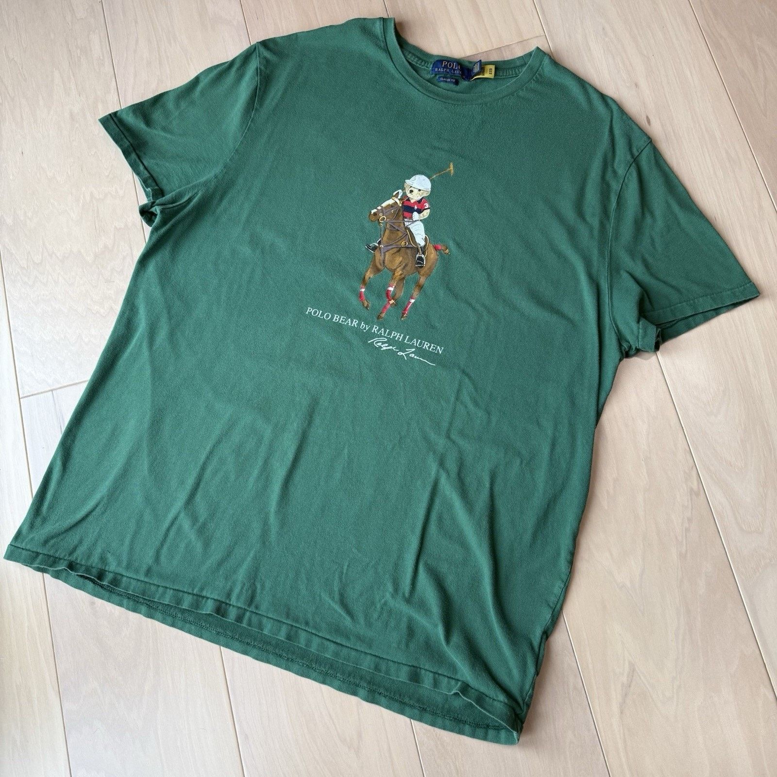 Polo Ralph Lauren Polo Ralph Lauren Bear Shirt XL Green Horse New York Size US XL / EU 56 / 4 - 7 Thumbnail