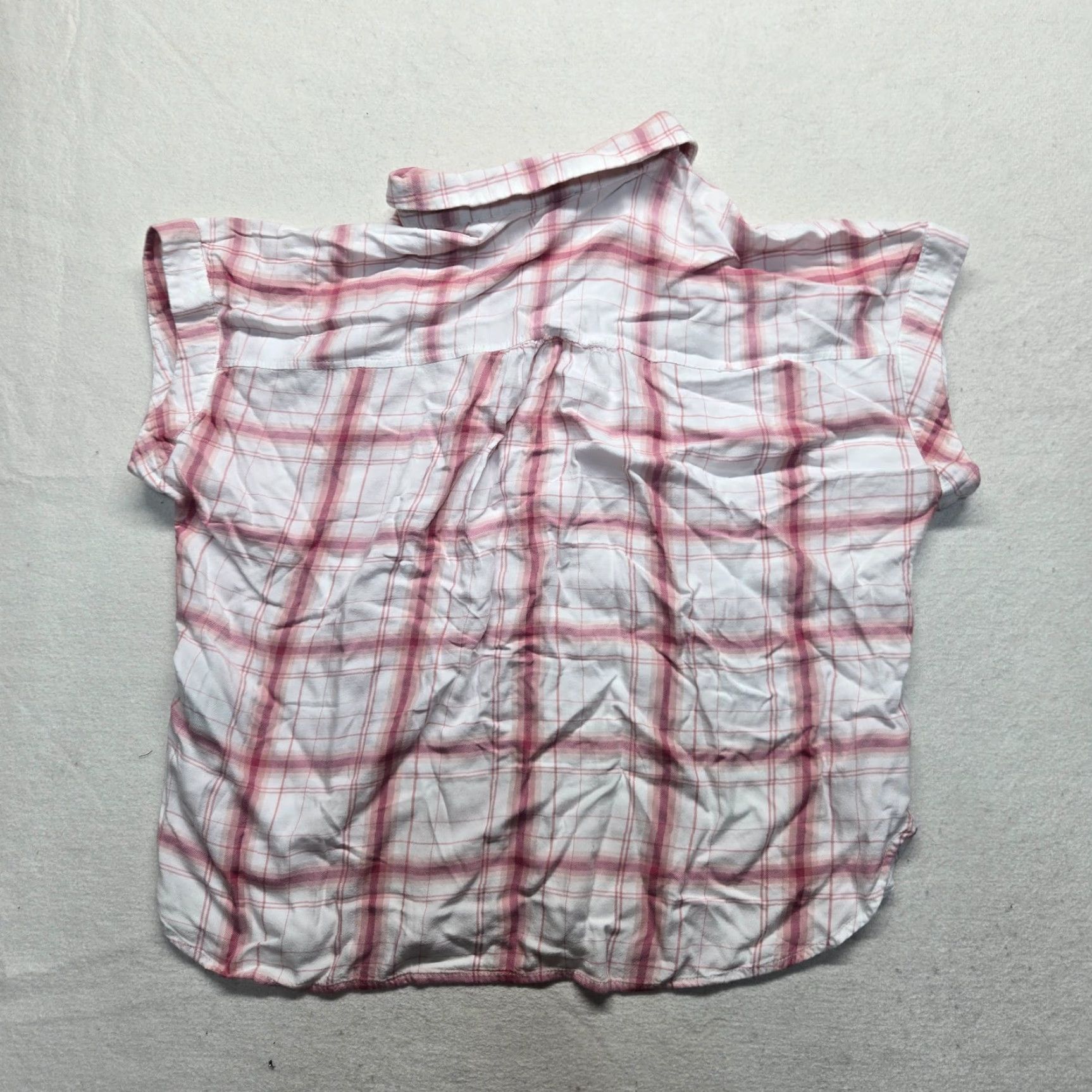 Lee Lee Button-Up Shirt Adult Women's L Large Pink White Plaid Long Sleeve Casual Size L / US 10 / IT 46 - 5 Thumbnail