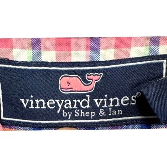 Vineyard Vines Vineyard Vines Shirt Adult Large Murray Red Multi Plaid Button Down Slim Fit Men Size US L / EU 52-54 / 3 - 4 Thumbnail
