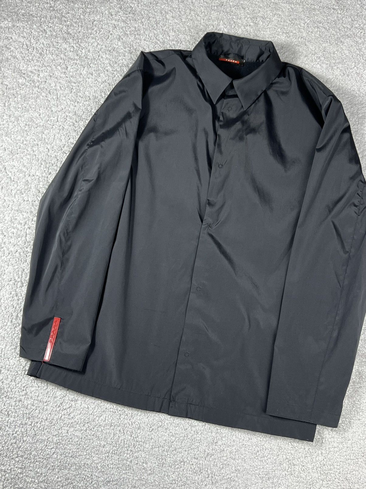 Prada Vintage Prada Red Tab Black Nylon Shirt Size S Size US S / EU 44-46 / 1 - 2 Thumbnail