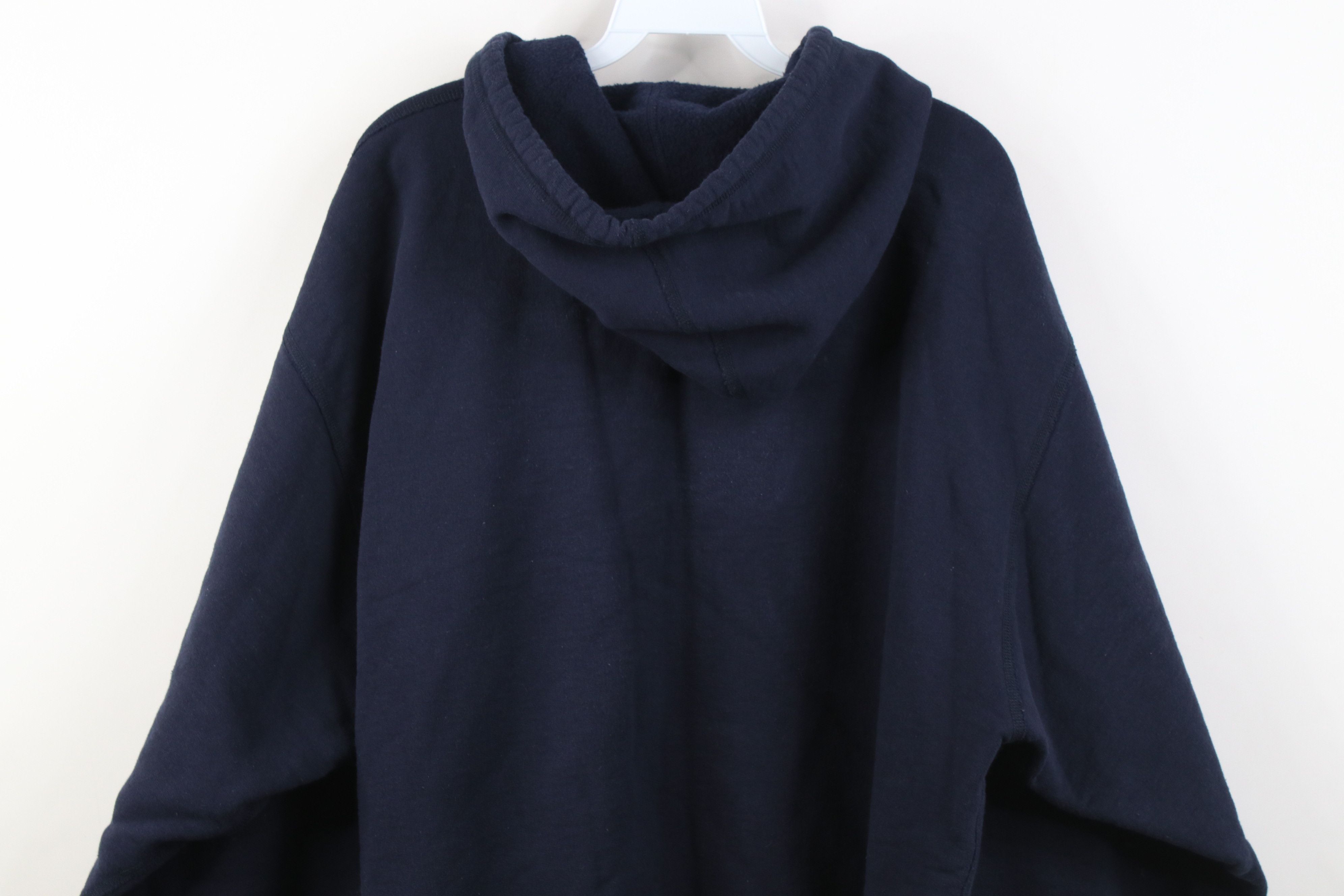 Vintage Vintage 90s Y2K Streetwear Cotton Hoodie Sweatshirt Blue Size US XXL / EU 58 / 5 - 11 Thumbnail