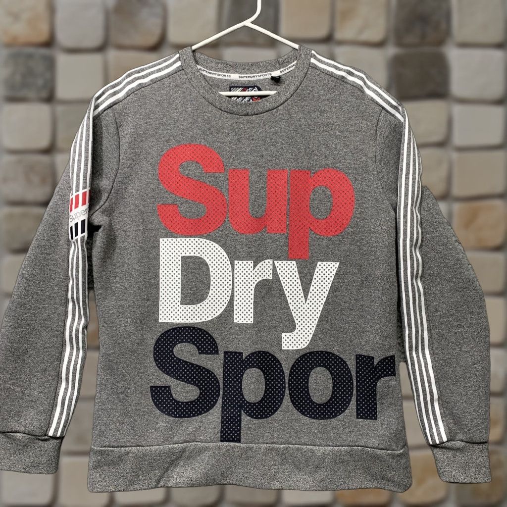 Superdry Superdry Sweatshirt Athletic Co XL Gray Red White Logo Pullover Crew Neck Women Activewear Size XL / US 12-14 / IT 48-50 - 1 Thumbnail