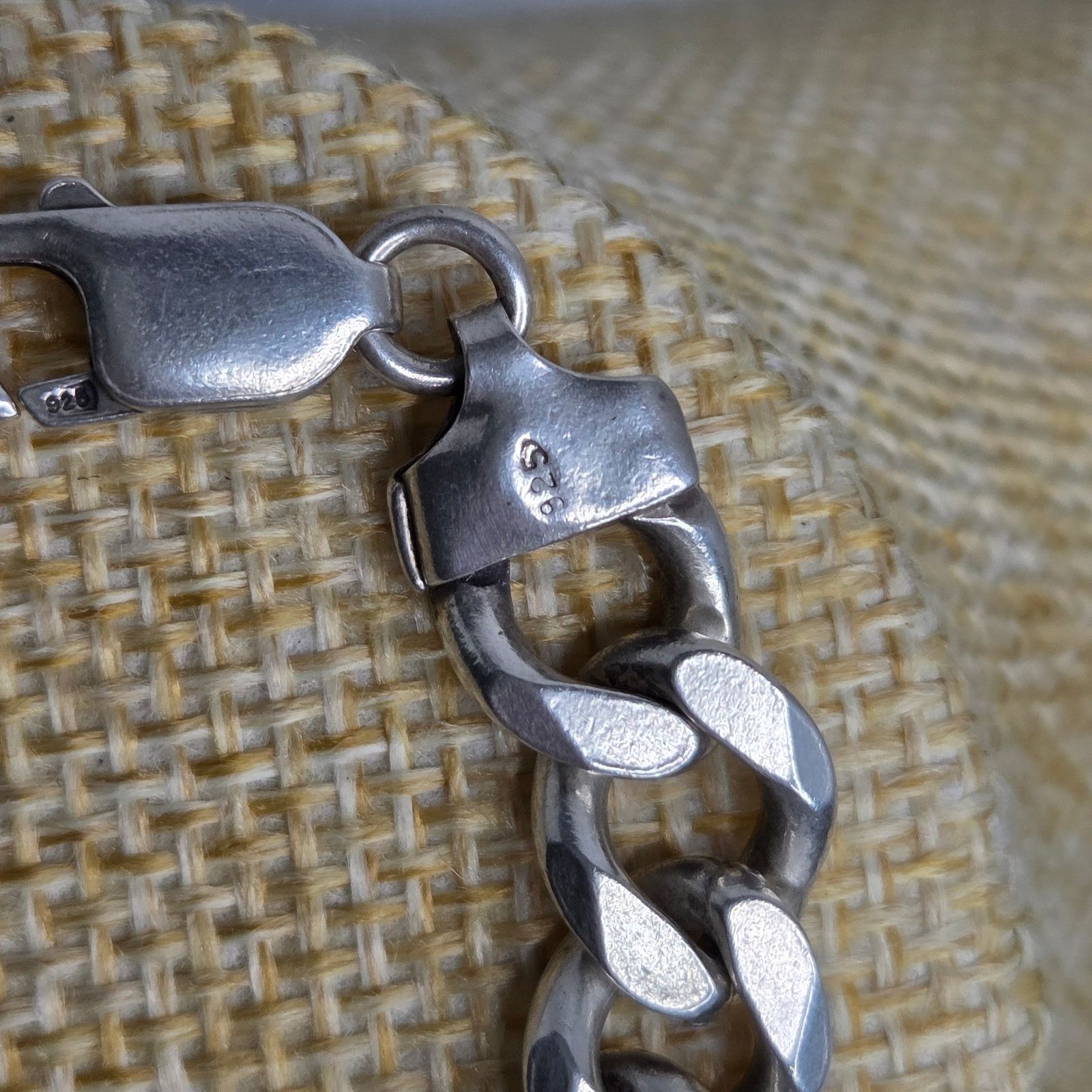 Sterling Silver Sterling Silver 925 Curb Chain Bracelet Made In Italy 7.25" Size ONE SIZE - 6 Thumbnail