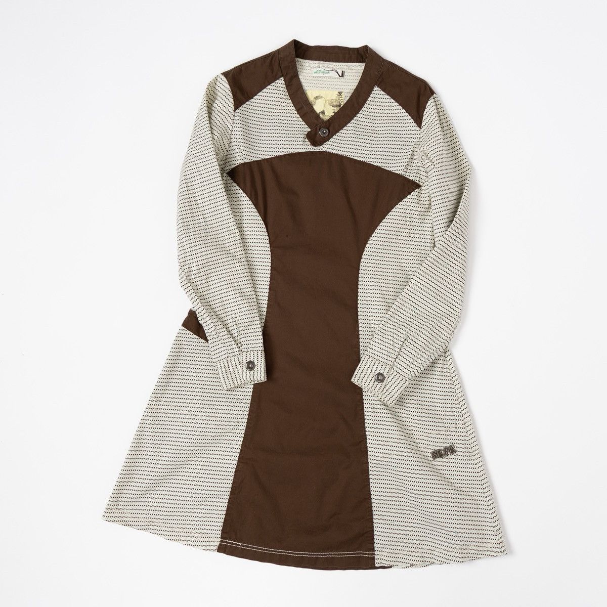Other Skunkfunk SKFK Womens Knee Length Dress Brown Beige Casual Size M / US 6-8 / IT 42-44 - 1 Thumbnail