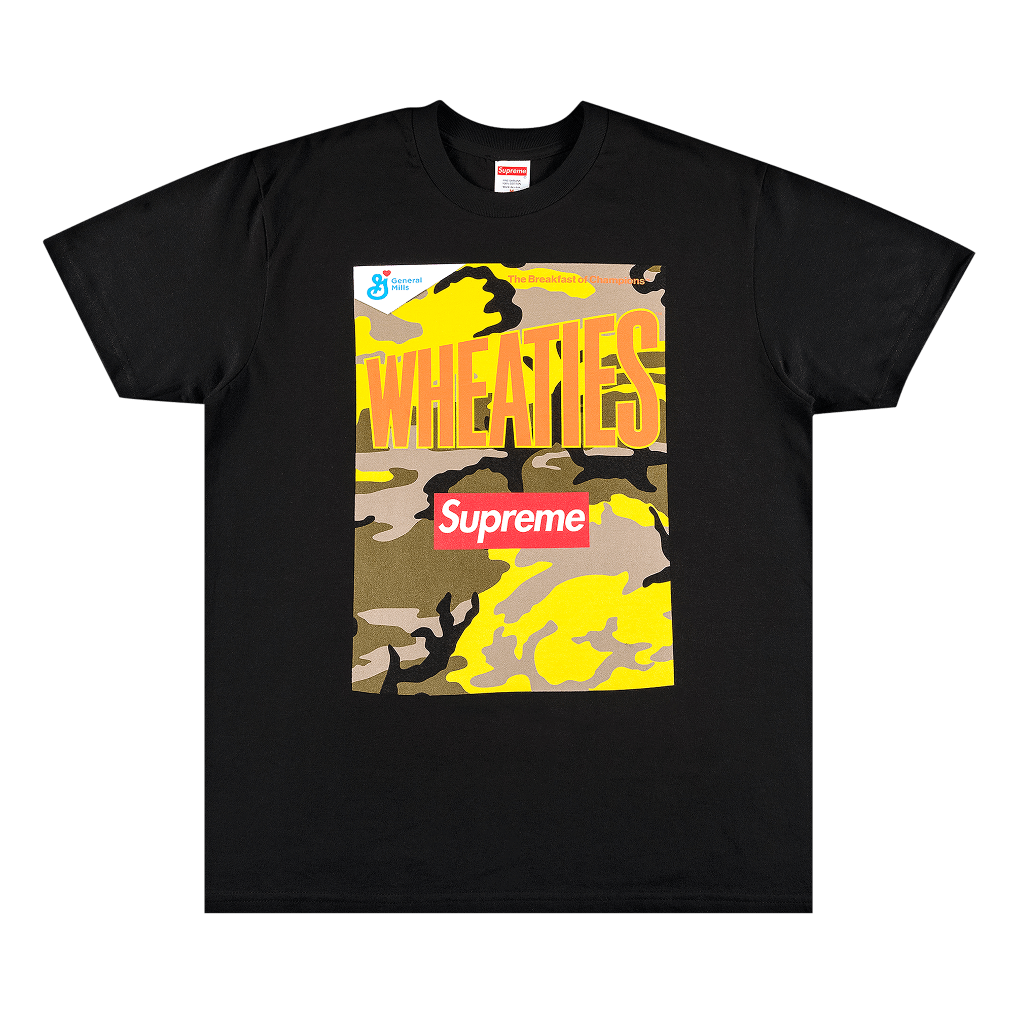 image of Supreme X Wheaties Tee Black, Men's (Size XL)