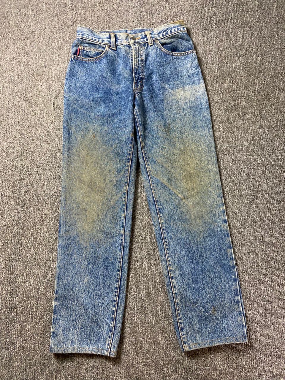Japanese Brand Vintage G.L. Heart Acid Wash Denim Jeans (197) Size US 28 / EU 44 - 1 Thumbnail
