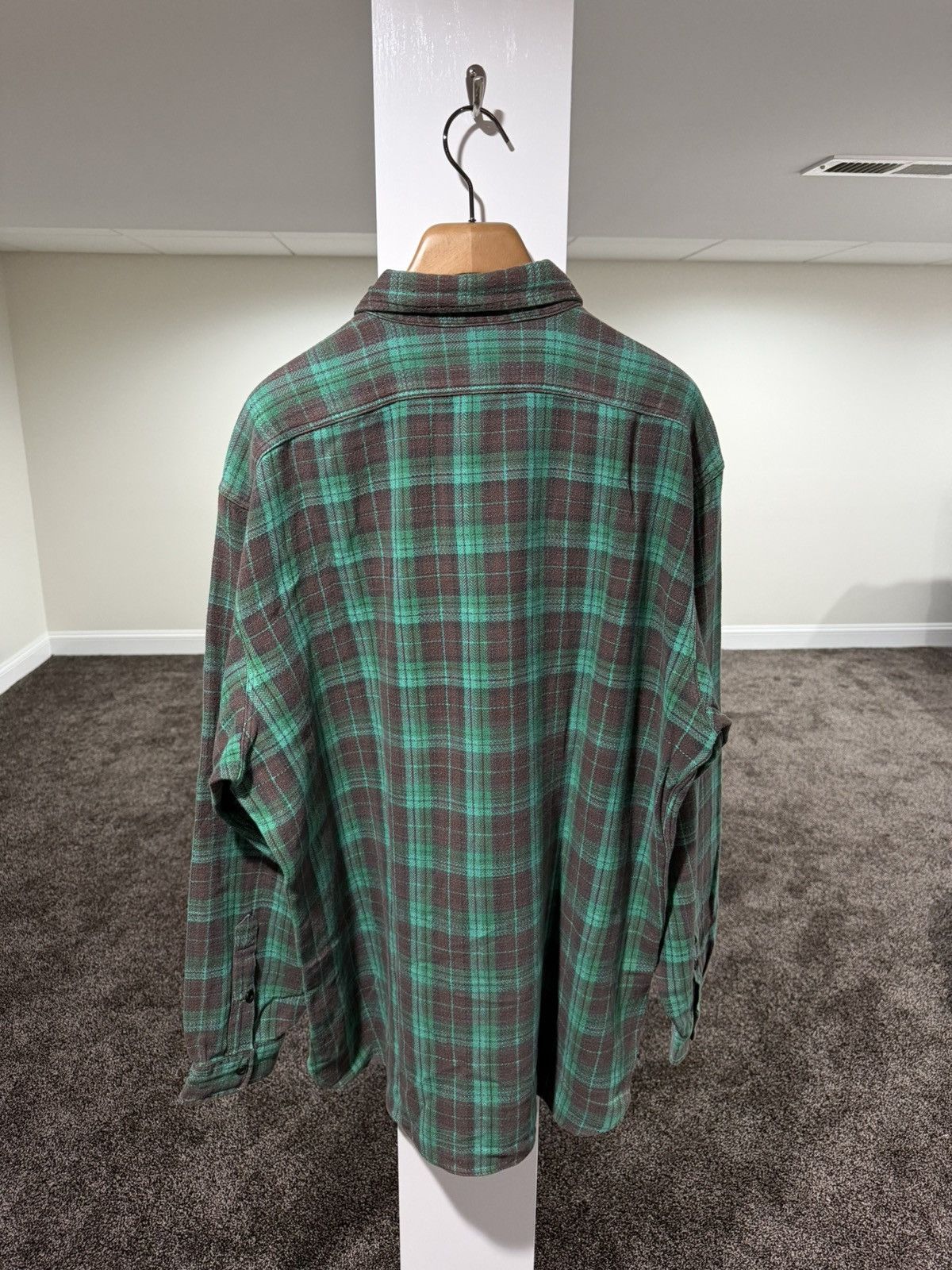 RRL Ralph Lauren RRL Ralph Lauren Vintage 90s Green/Brown Check Flannel Shirt Size US L / EU 52-54 / 3 - 2 Thumbnail