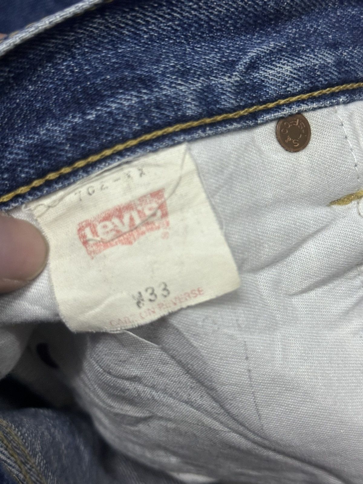 Levi's Levis Vintage Big E BuckleBack Rare Drop Selvedge Faded Size US 32 / EU 48 - 8 Thumbnail