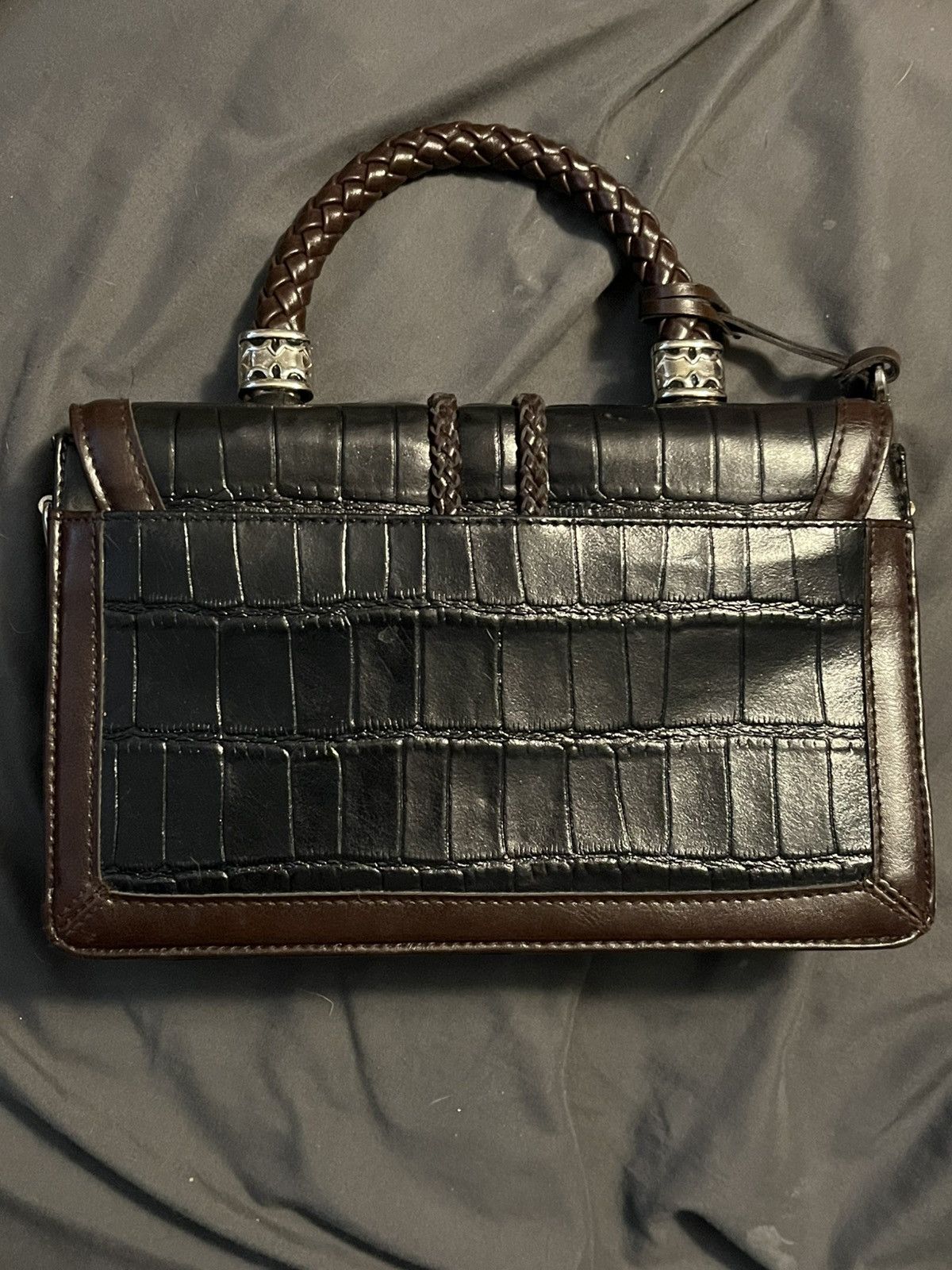 Other Marc Chantal satchel bag faux croc embossing shoulder strap Size ONE SIZE - 5 Thumbnail