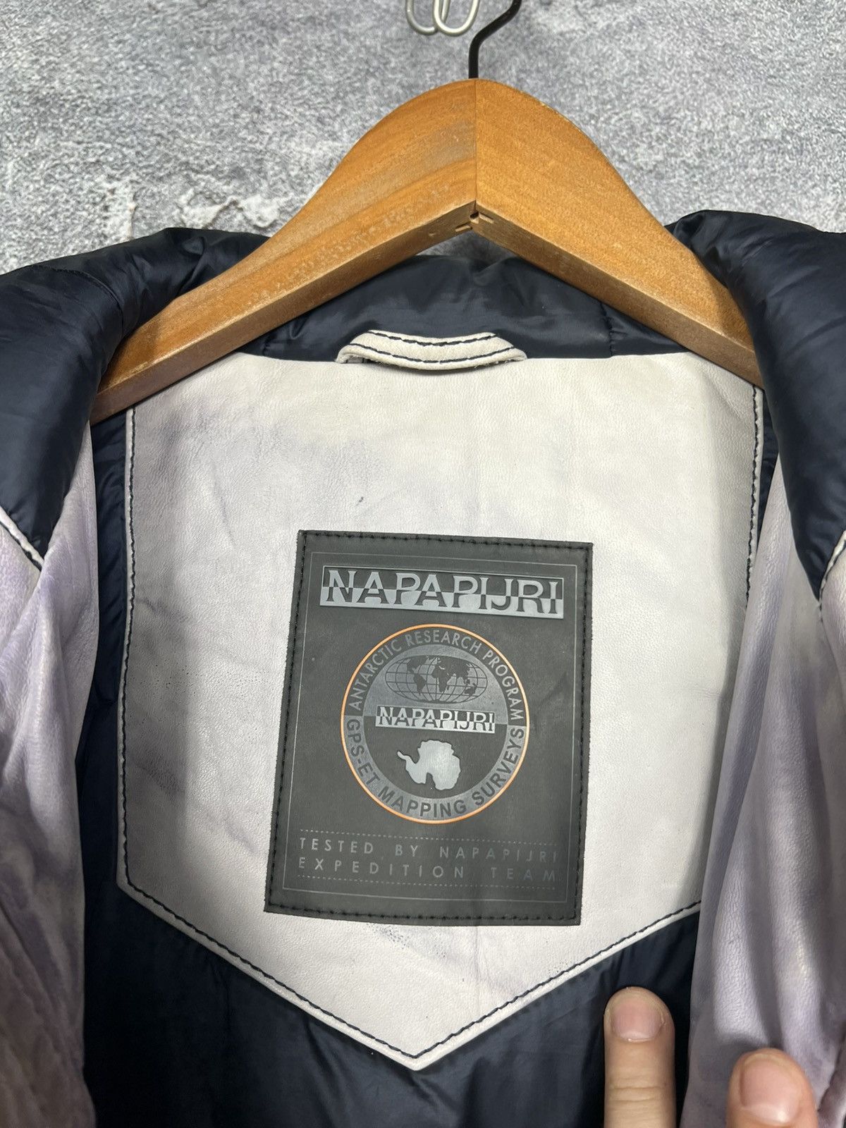 Napapijri Rare Napapijri 100% Leather Down Jacket Parka Size S Size S / US 4 / IT 40 - 12 Thumbnail
