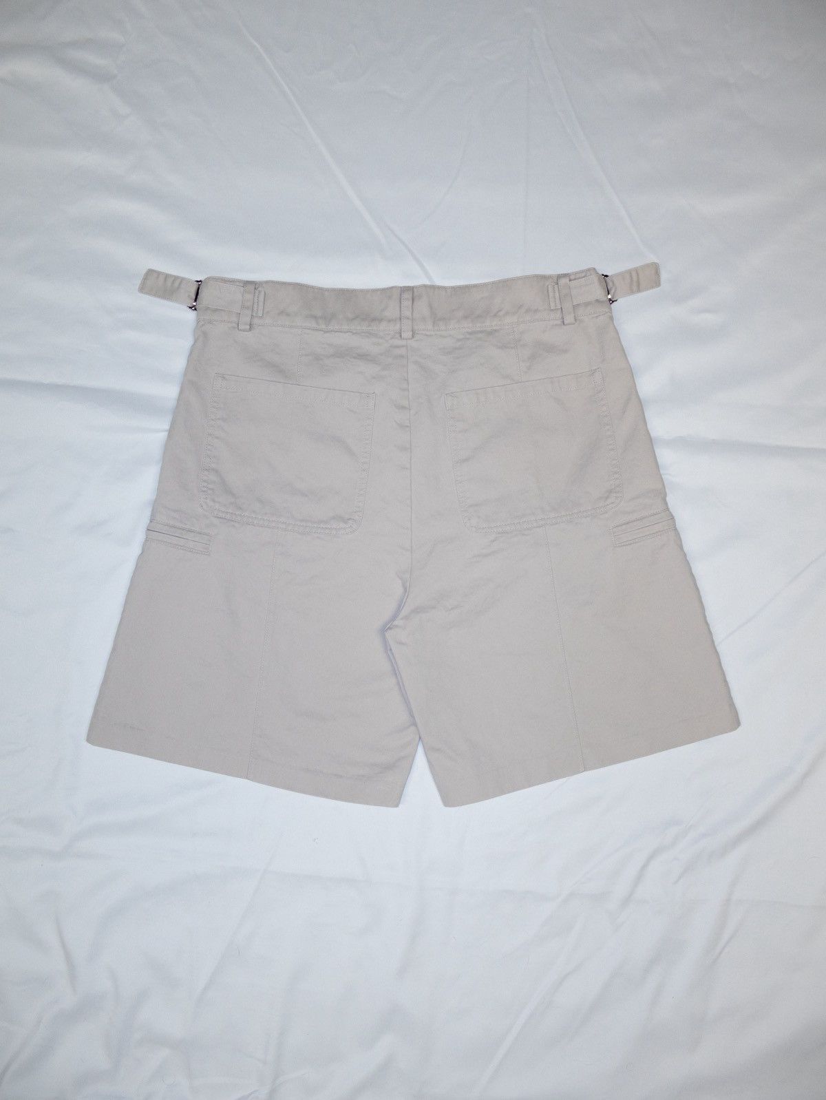 Other Beige Adjustable Soft Cotton Twill Shorts Size US 32 / EU 48 - 4 Thumbnail
