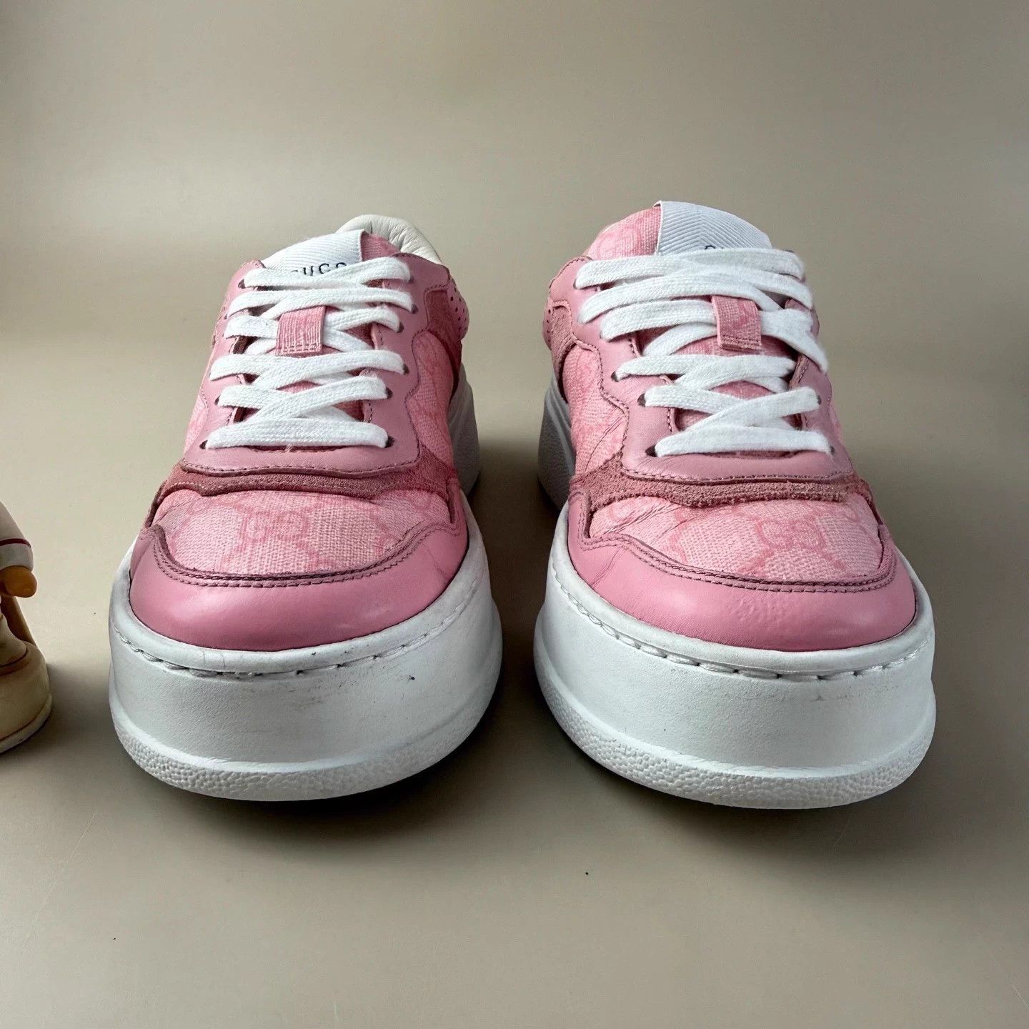 Gucci GUCCI White Pink GG Monogram "Cookie" Shoes - Size 35 Size US 4 / IT 34 - 2 Thumbnail