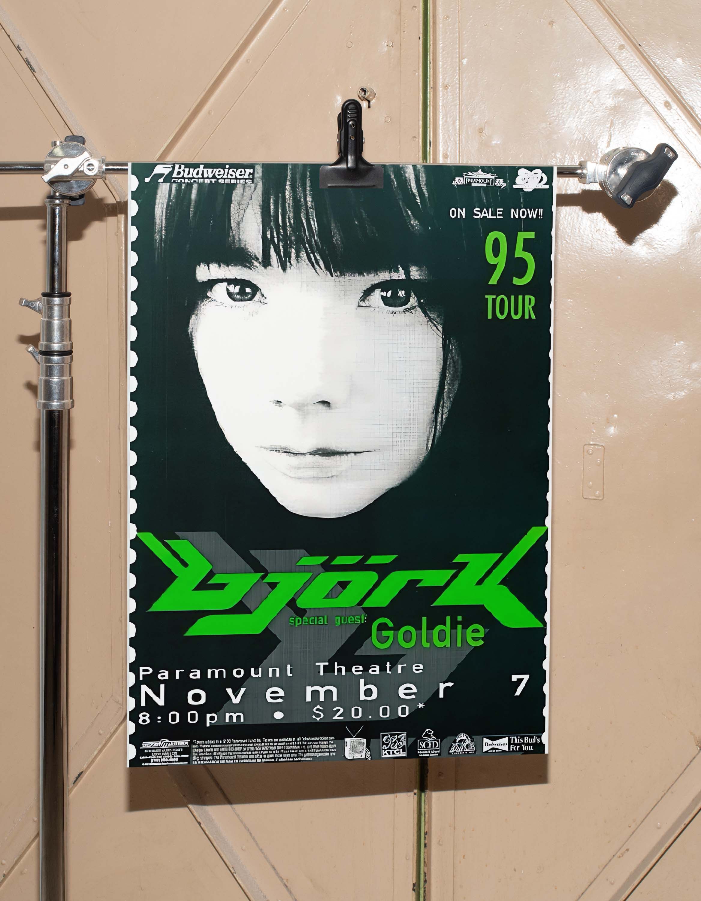 Vintage Bjork Poster Gift Vintage Archive Art Book Logo Size ONE SIZE - 2 Thumbnail